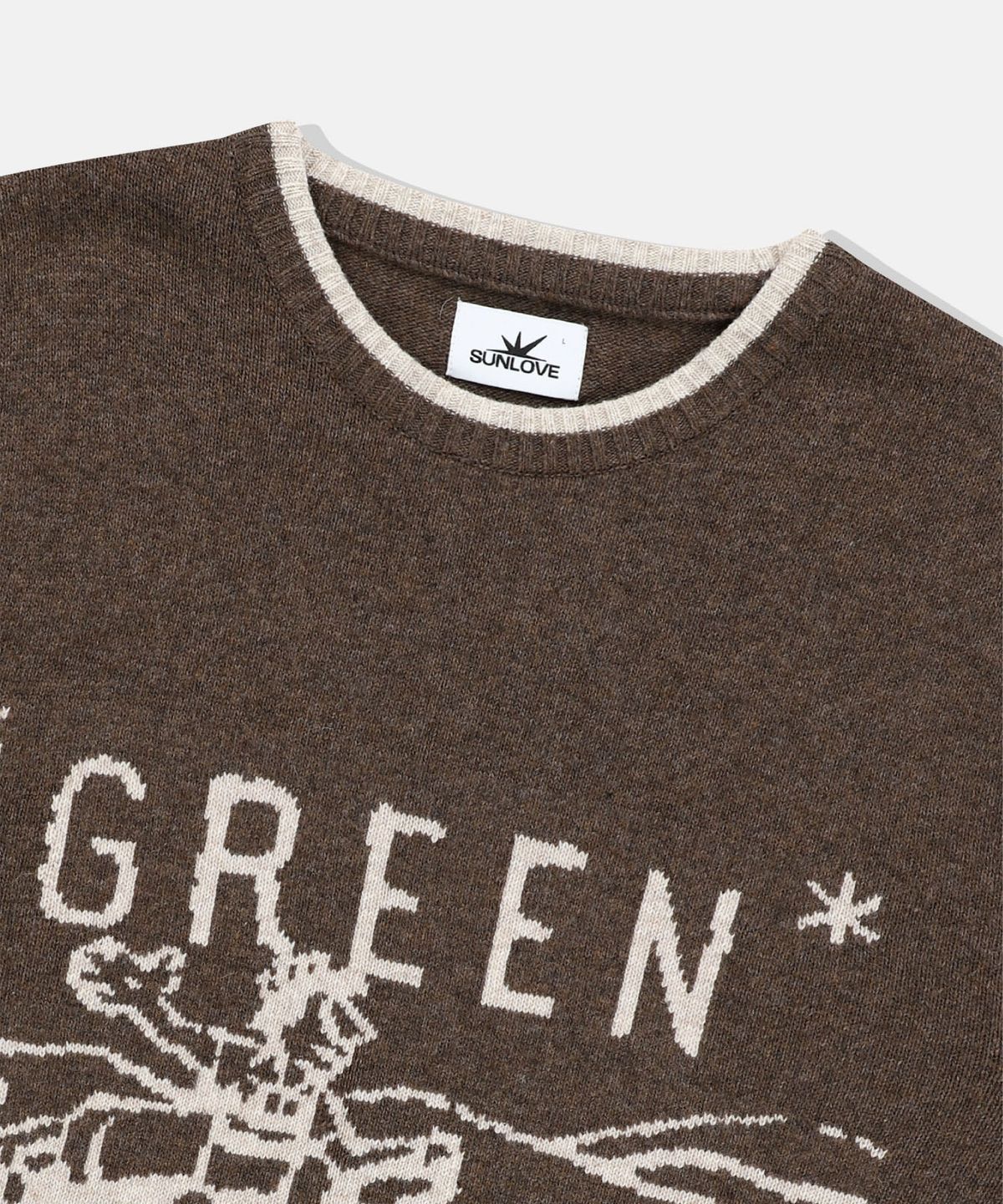 썬러브투어(SUNLOVETOUR) GREEN Knit Sweater Brown