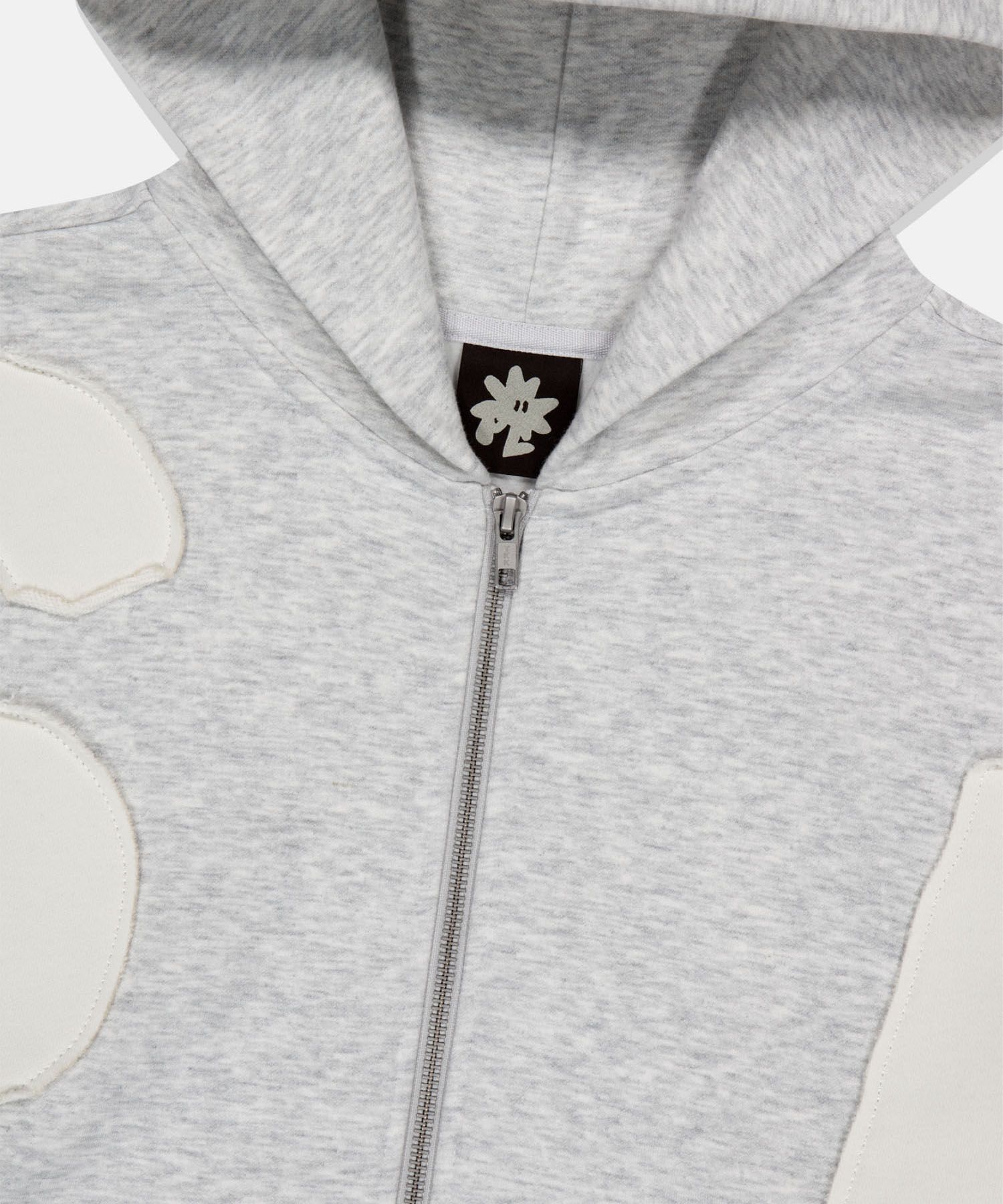 MUSINSA | SUNLOVE Capital Zip Up Hoodie Heather Grey