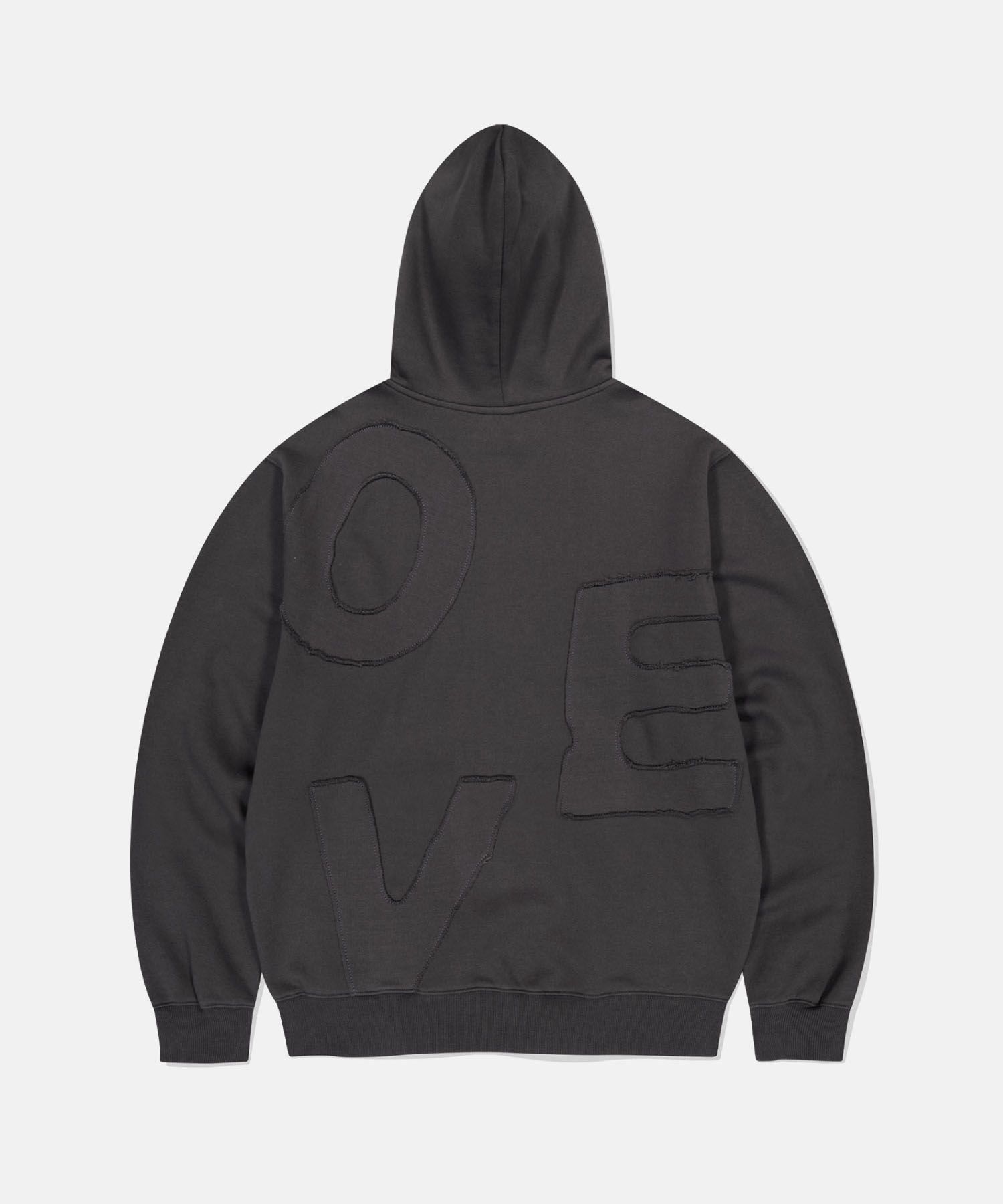 MUSINSA | SUNLOVE Capital Zip Up Hoodie Charcoal
