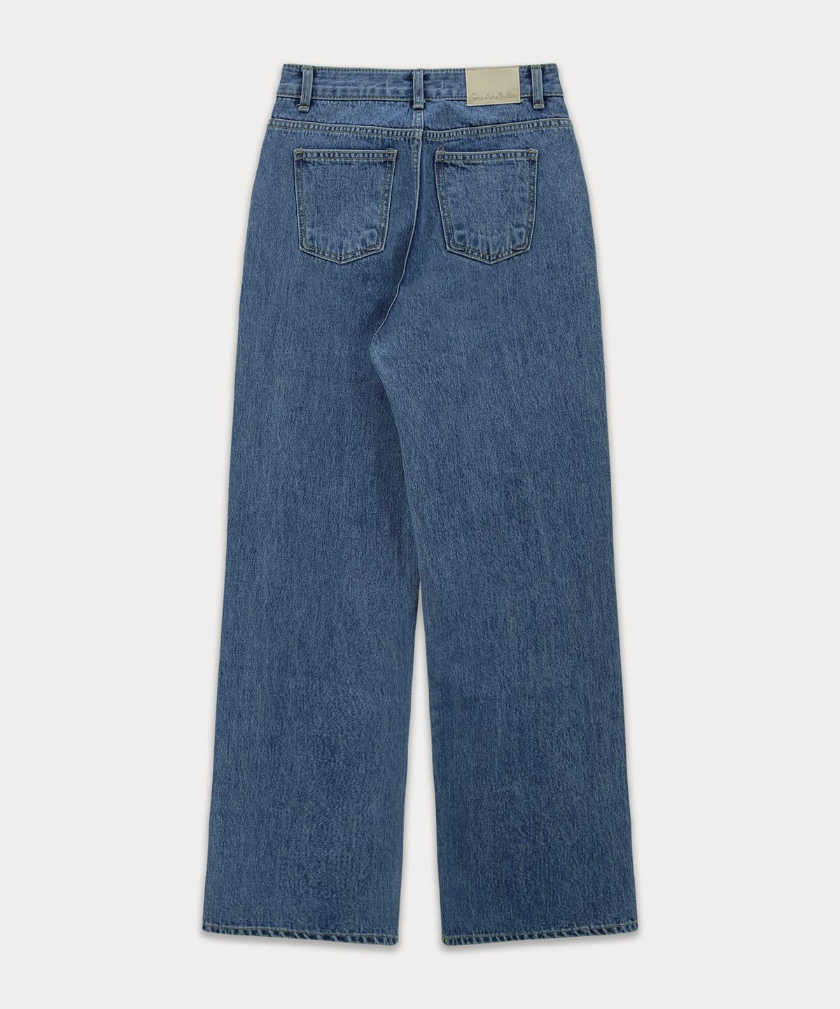썸웨어버터(SOMEWHEREBUTTER) Morgan Wide Denim Pants - Middle Blue