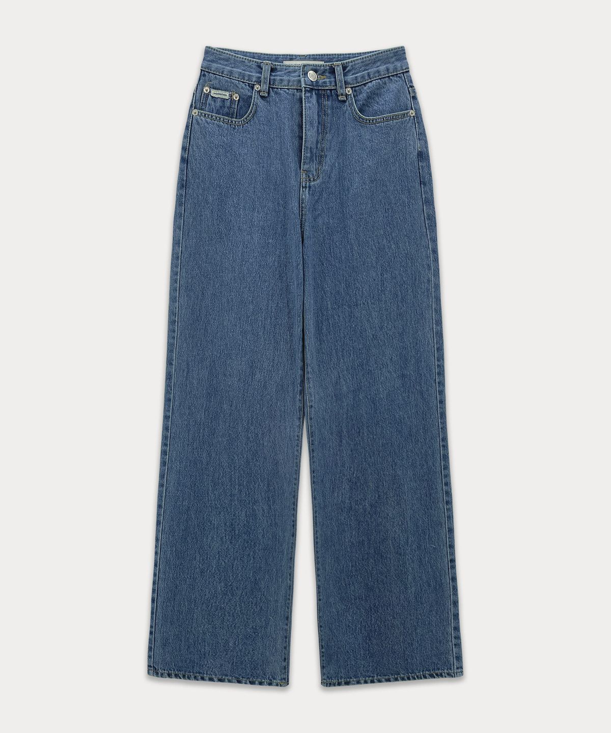 썸웨어버터(SOMEWHEREBUTTER) Morgan Wide Denim Pants - Middle Blue