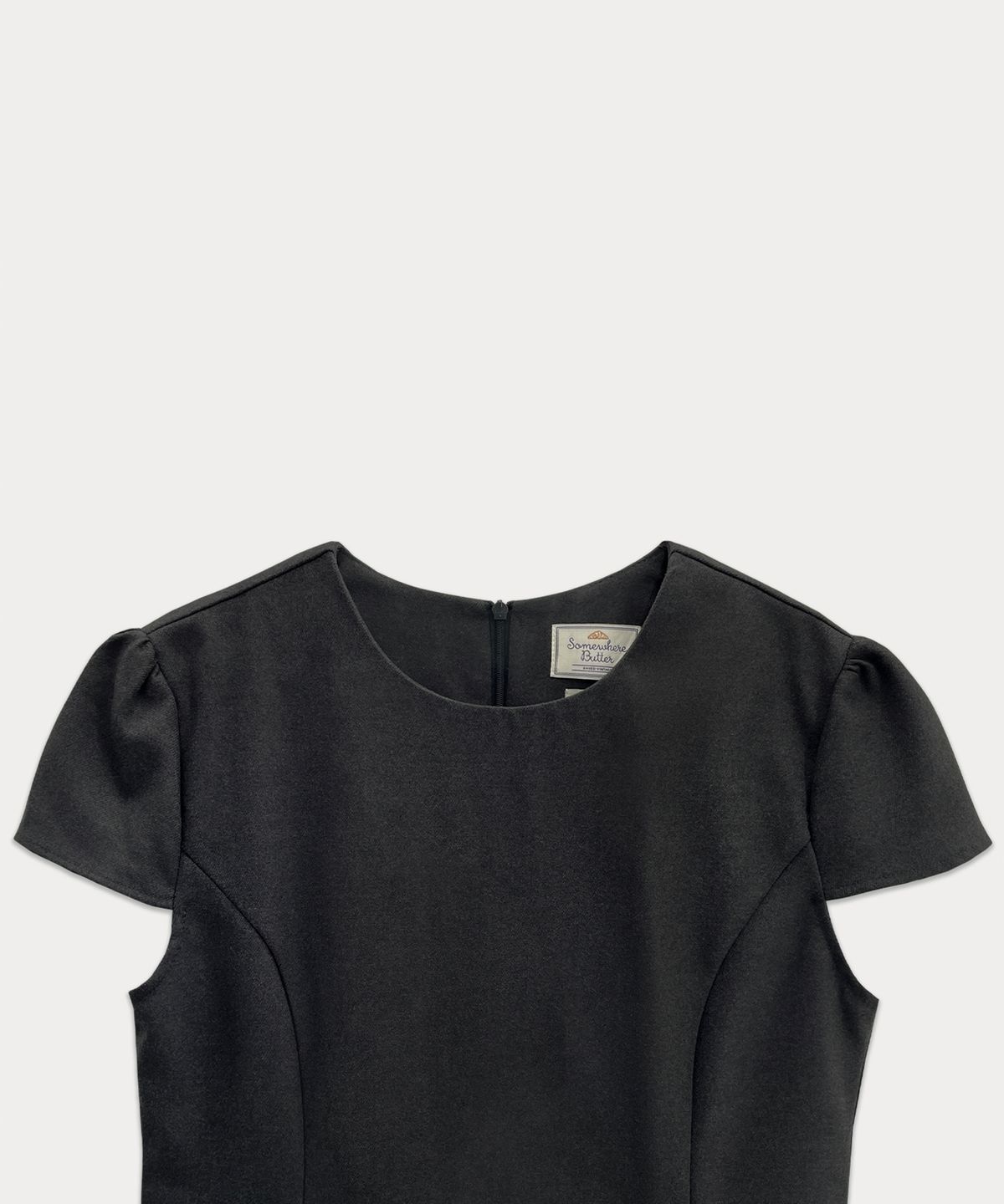 썸웨어버터(SOMEWHEREBUTTER) Viola mini dress - Charcoal