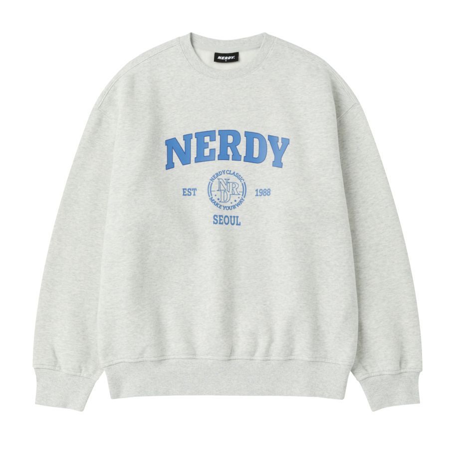 さらに100円引き◆NERDY◆VARSITY LOGO SWEATSHIRT MUSINSA | NERDY [Celebrity Worn] Varsity Logo Sweatshirt
