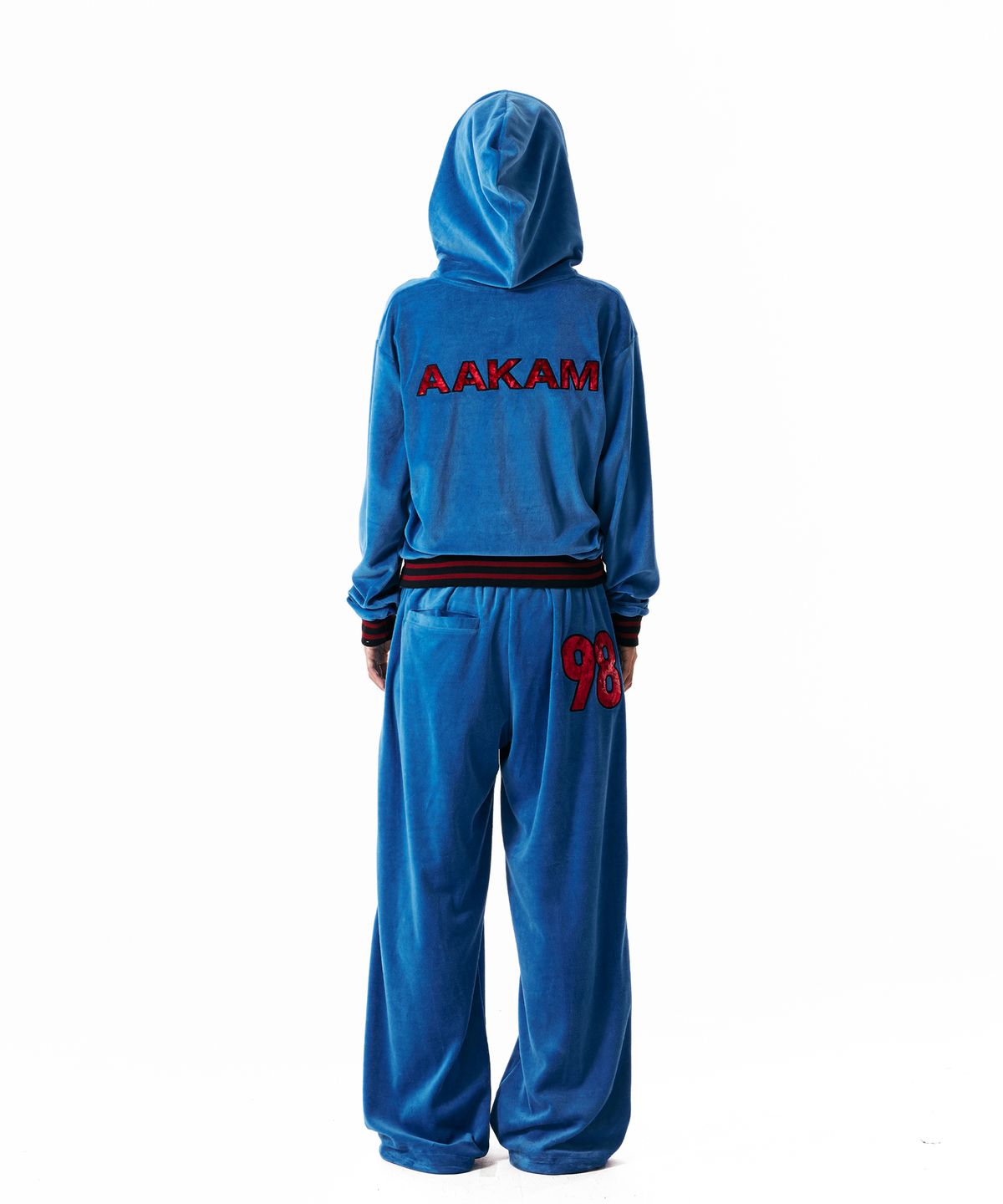아캄(AAKAM) 98 Patch Velour Pants (Blue)