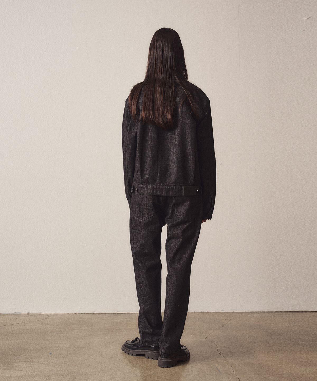 이지오 우먼(EZIO WOMEN) W Black Straight Denim Pants