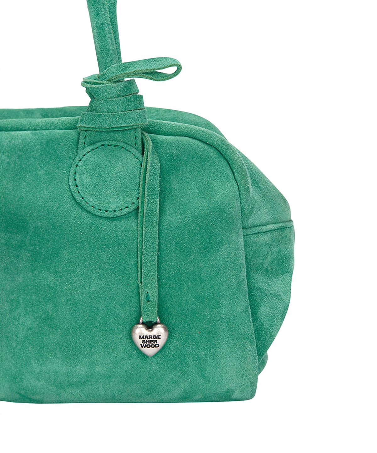 마지셔우드(MARGESHERWOOD) HEART CHARM_winter green suede