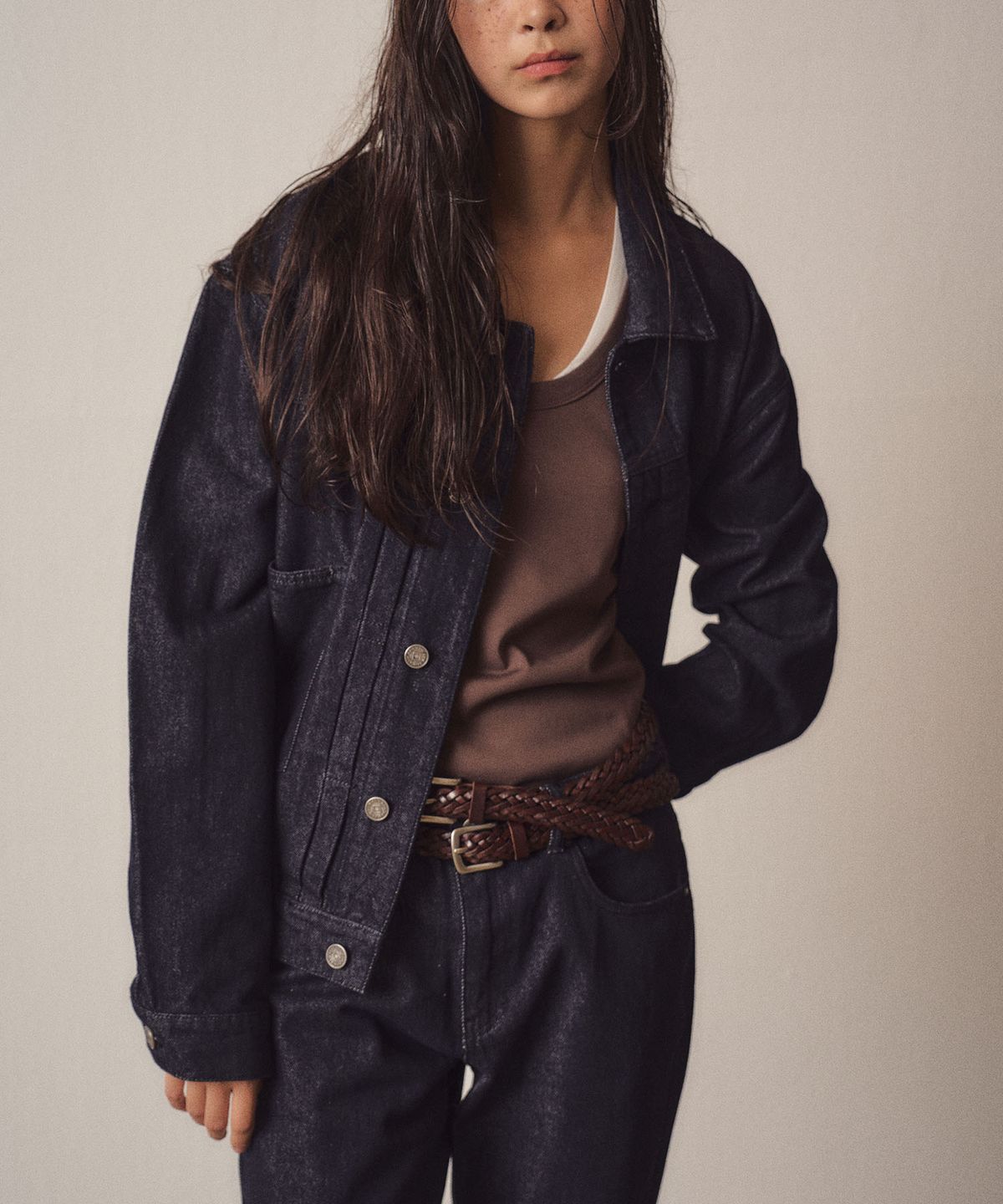 이지오 우먼(EZIO WOMEN) W Basic Indigo Denim Jacket