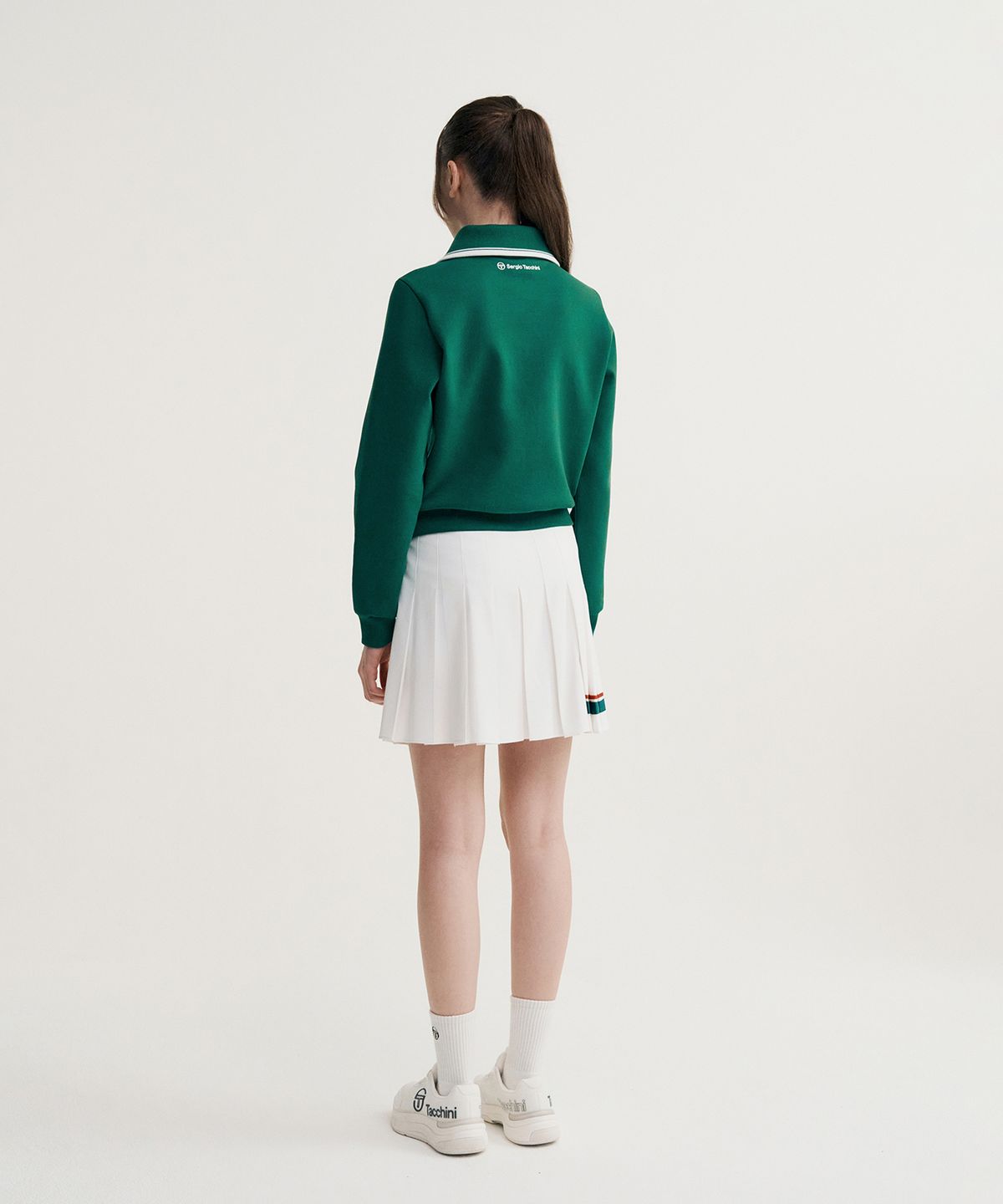 세르지오 타키니(SERGIO TACCHINI) W 고트 쿠쉬라이트 하프집업 맨투맨 (Green)