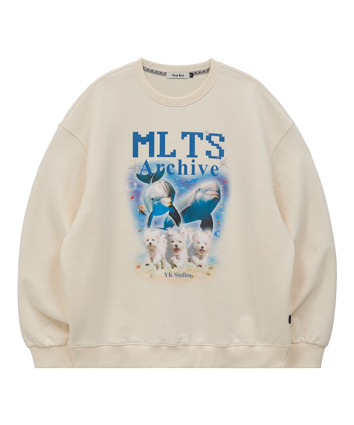 와이케이(WAIKEI) MLTS 아카이브 맨투맨 아이보리