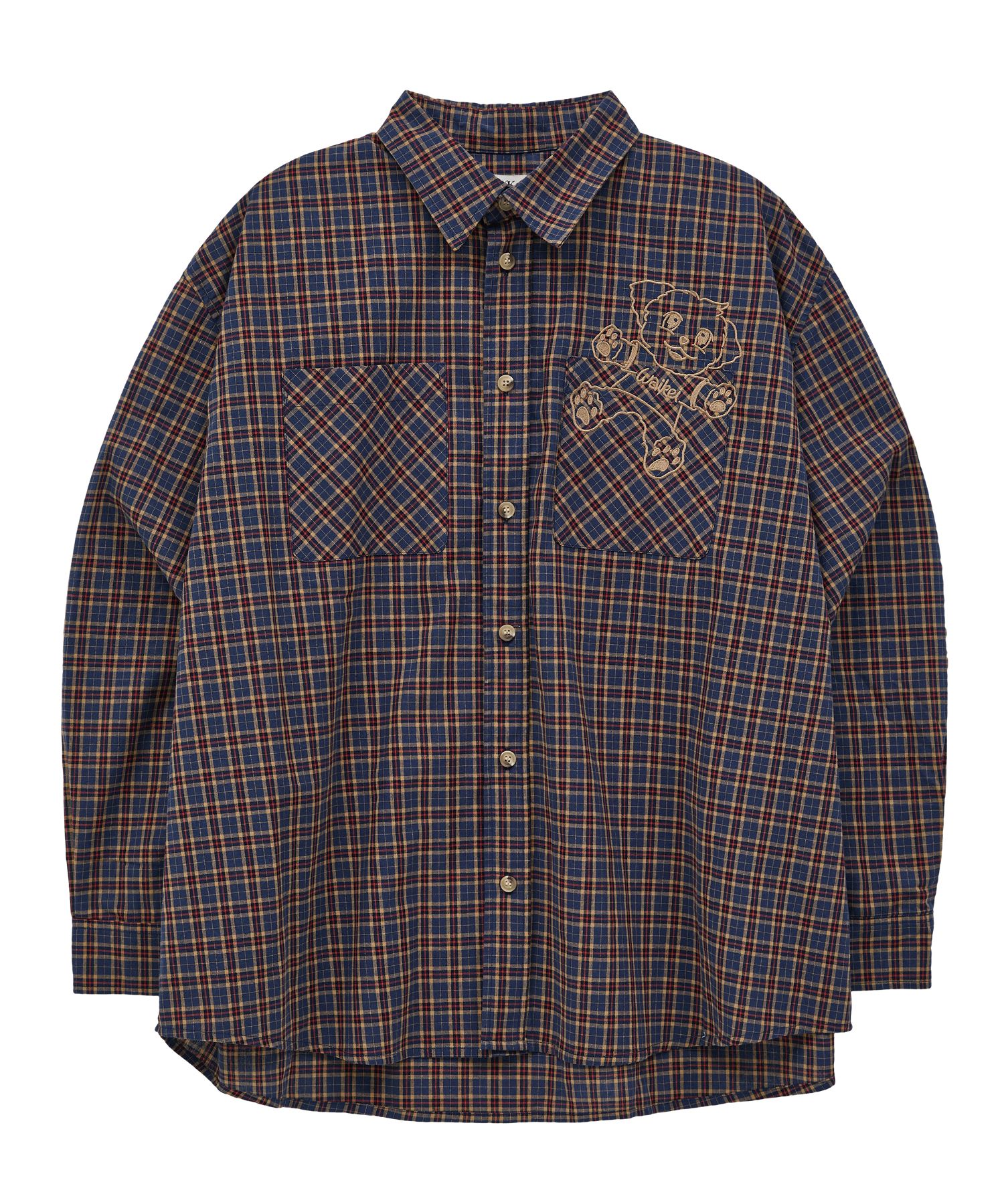 さらに100円引き◆Wai Kei◆Maltese Embroidery Check Shirt MUSINSA | WAI KEI Maltese Embroidery Check Shirt 4 COLOR