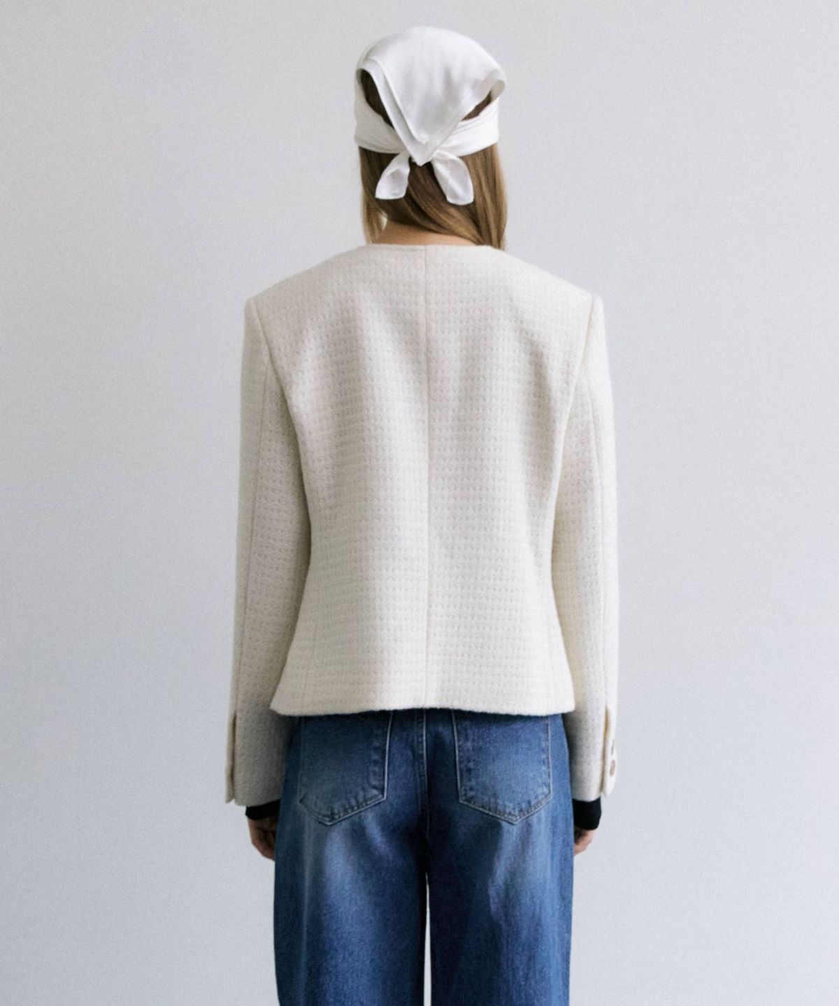 마이스(MAIS) SHINING CLASSIC TWEED JACKET / IVORY