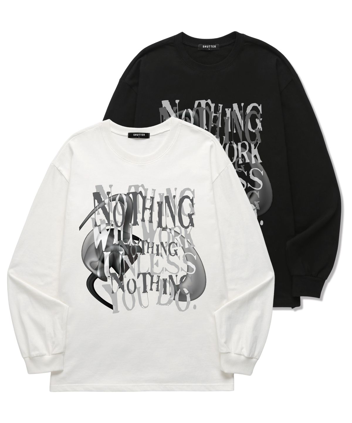 셔터(SHUTTER) NOTHING WILL WORKS 롱슬리브 (SLS014) 블랙