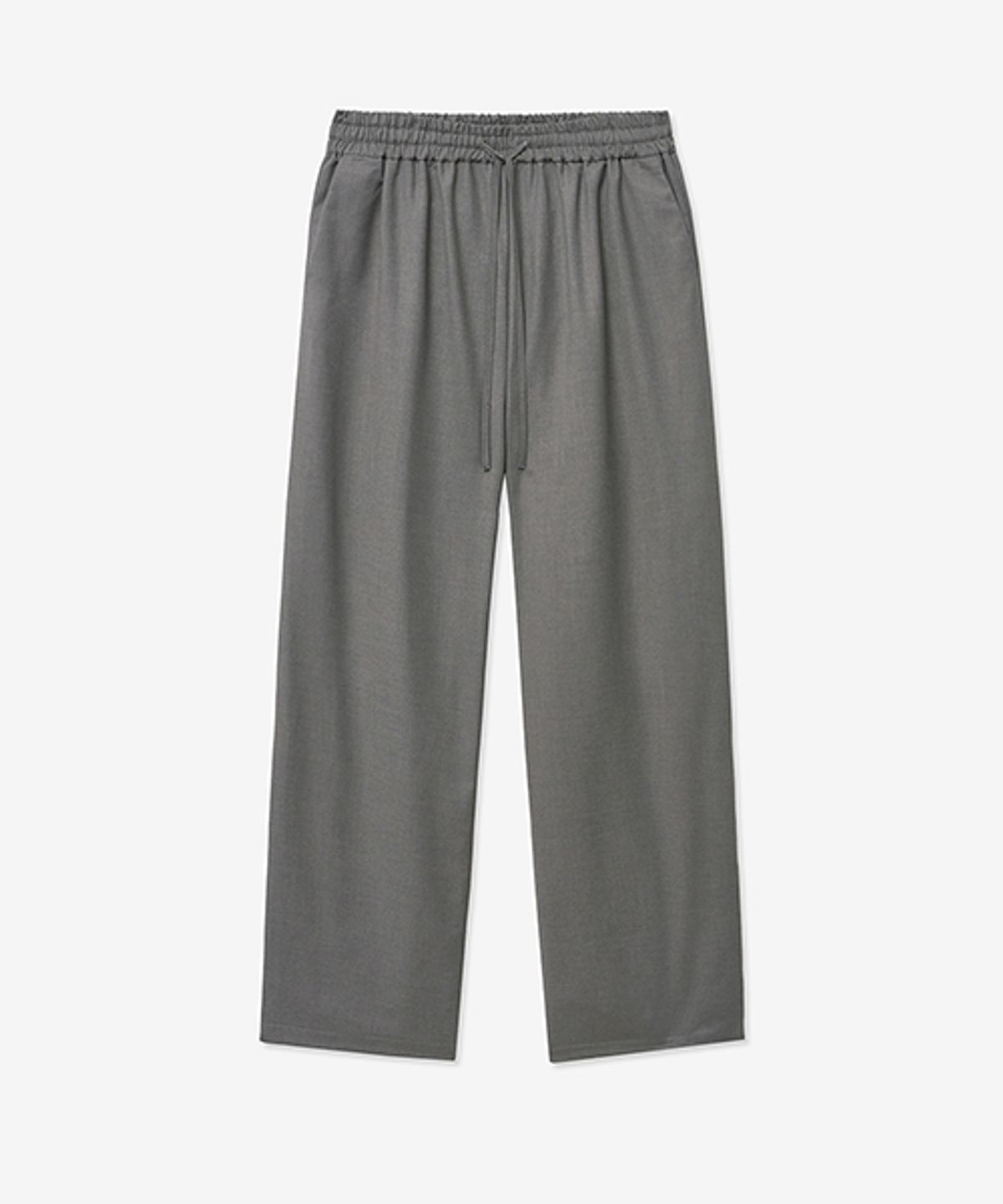 레이디 볼륨(LADY VOLUME) [ALL-SEASON] BANDING LOOSE WIDE SLACKS_LIGHT GRAY