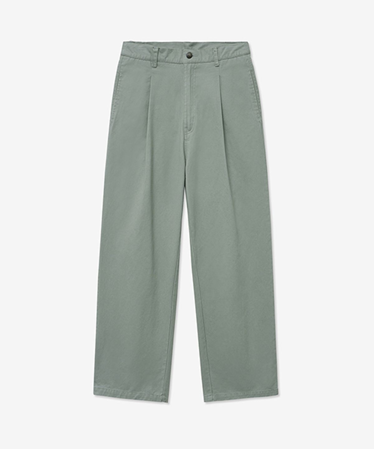 레이디 볼륨(LADY VOLUME) [ALL-SEASON] PINTUCK COTTON STRAIGHT PANTS_MINT