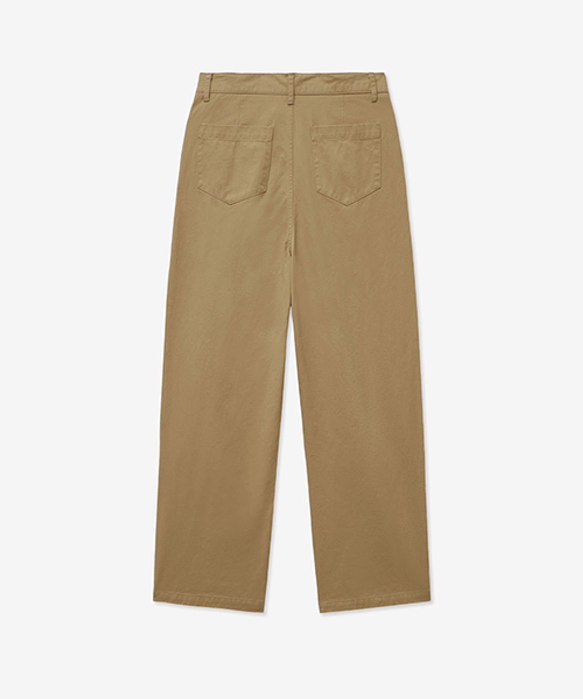 레이디 볼륨(LADY VOLUME) [ALL-SEASON] PINTUCK COTTON STRAIGHT PANTS_BROWN