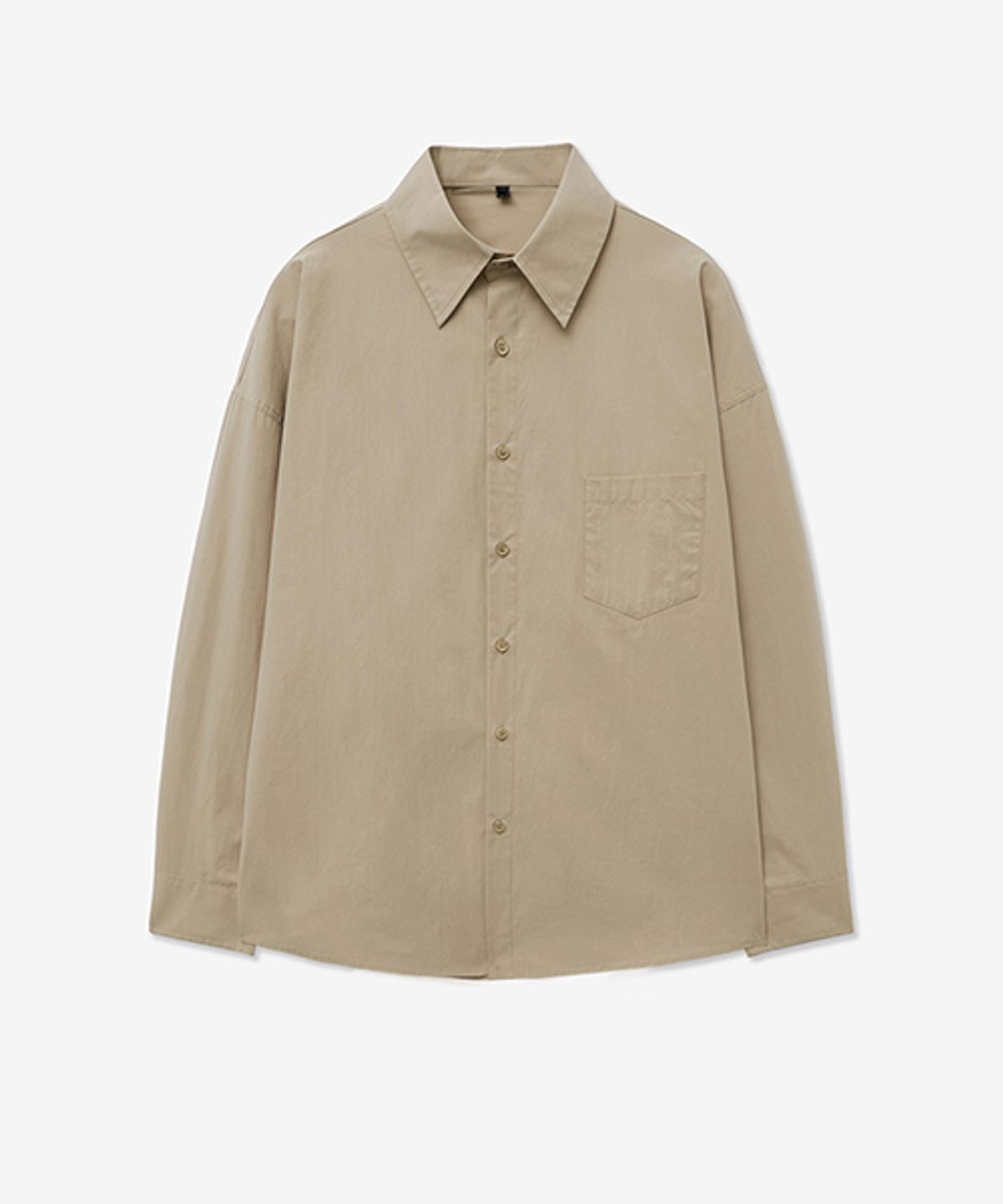 레이디 볼륨(LADY VOLUME) DAILY OVER FIT POCKET SHIRT_BEIGE