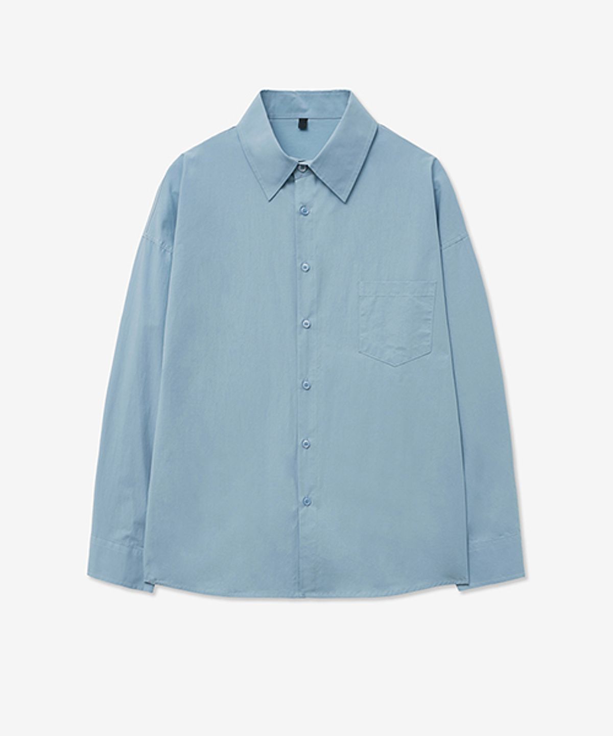 레이디 볼륨(LADY VOLUME) DAILY OVER FIT POCKET SHIRT_BLUE
