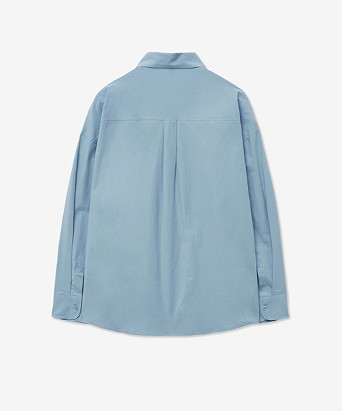 레이디 볼륨(LADY VOLUME) DAILY OVER FIT POCKET SHIRT_BLUE