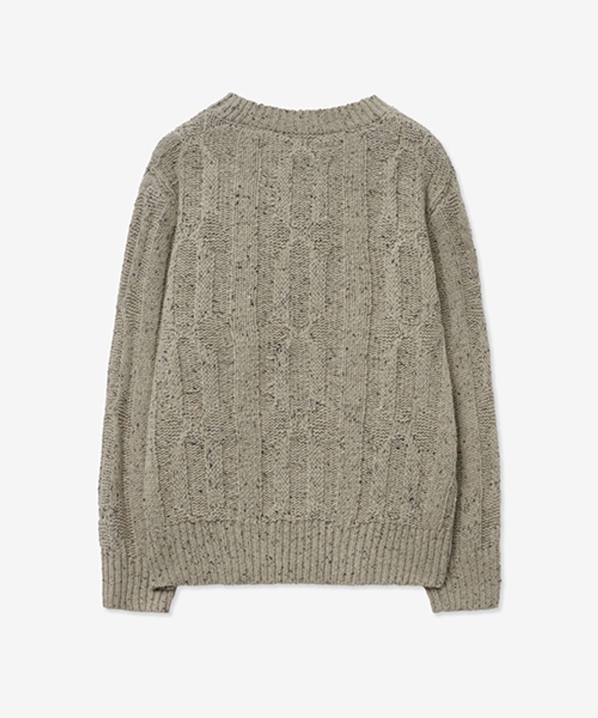 레이디 볼륨(LADY VOLUME) WOOL BOKASHI CREW NECK ROUND KNIT_BEIGE
