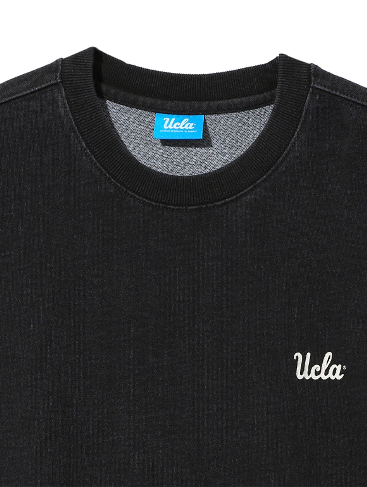 유씨엘에이(UCLA) UCLA 데님라이크 오버핏 맨투맨[BLACK](UA8LT8B)