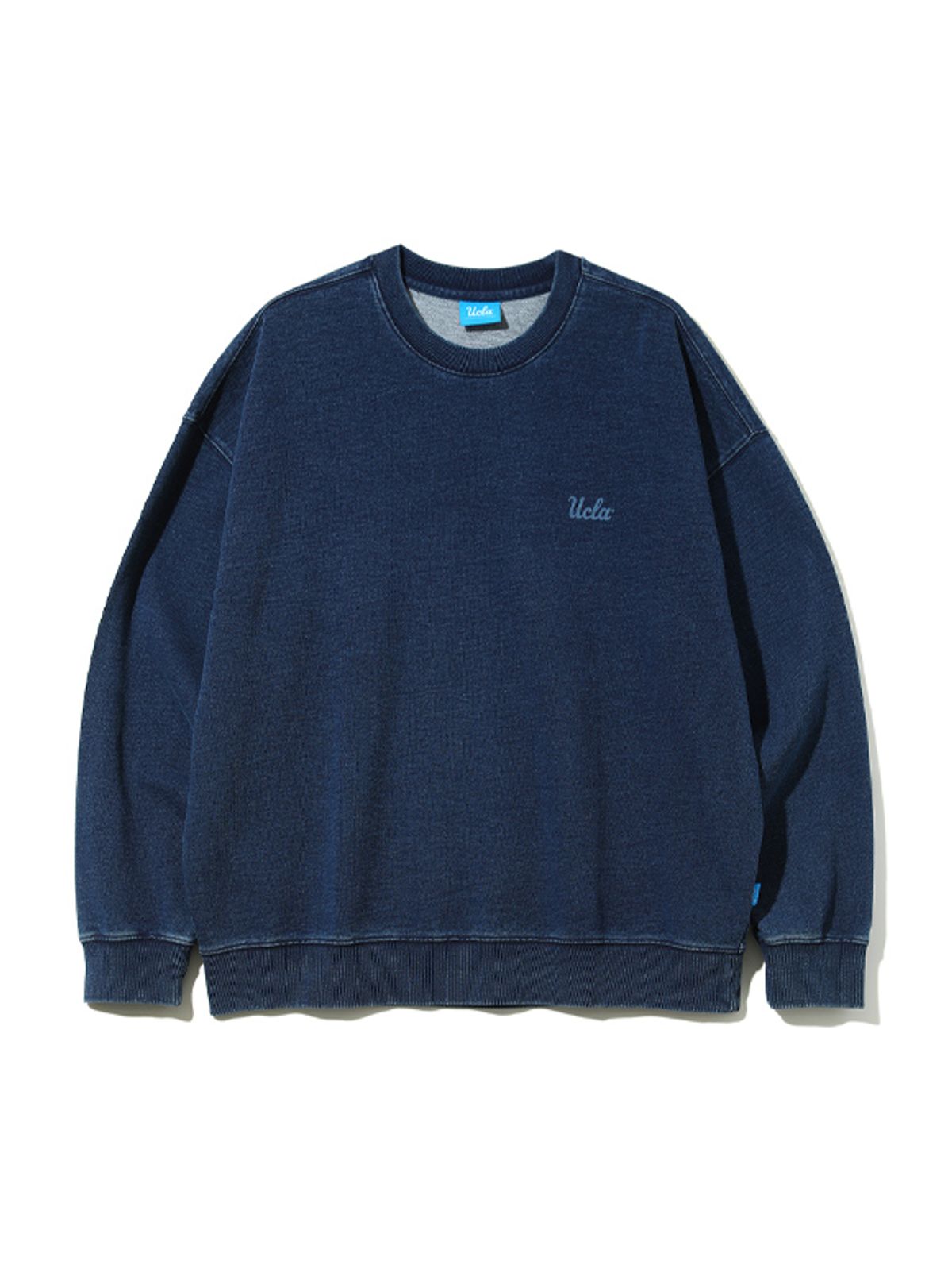 유씨엘에이(UCLA) UCLA 데님라이크 오버핏 맨투맨[NAVY](UA8LT8B)