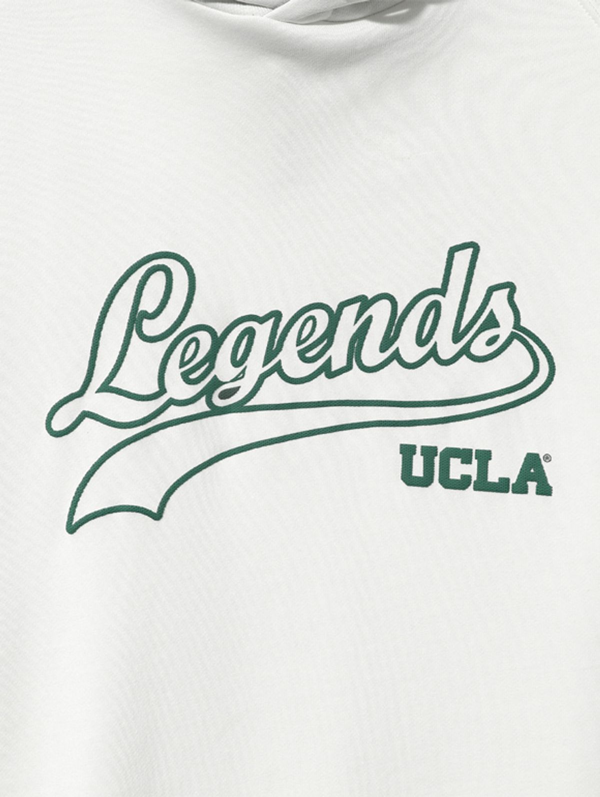 유씨엘에이(UCLA) 스포티 배색 오버핏 후드 티셔츠[O-WHITE](UA9LT81)