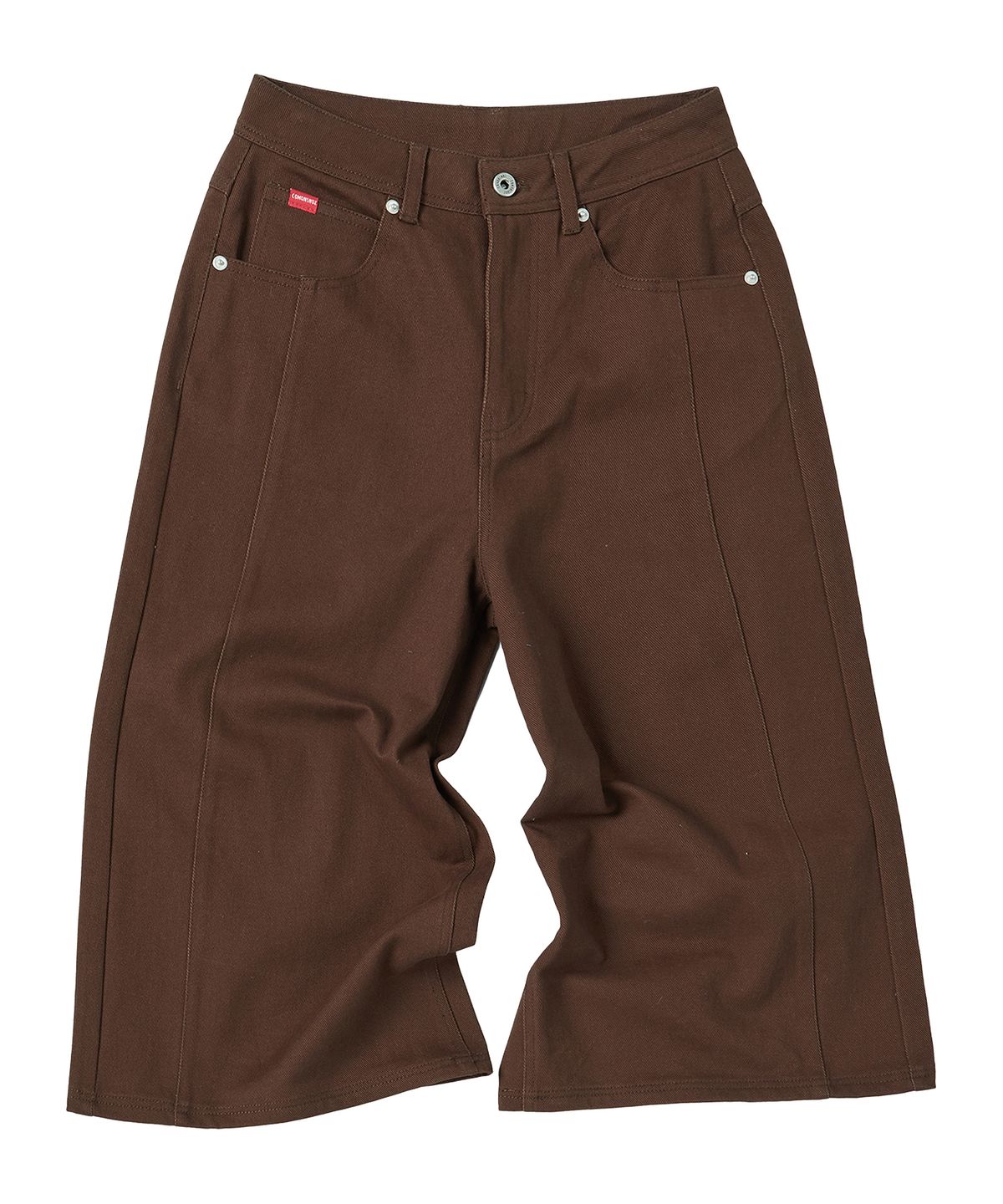 꼬모니노즈(COMONINOZ) W BERMUDA CROP PANTS [BROWN]