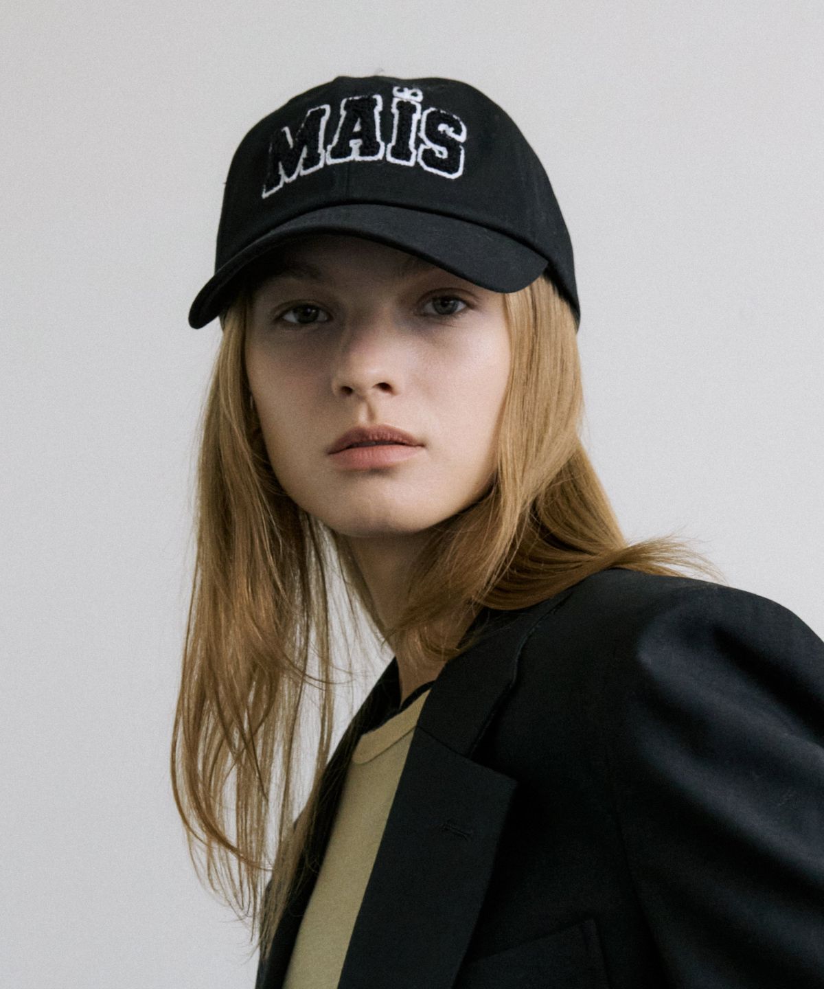 마이스(MAIS) SIGNATURE BOUCLE LOGO BALL CAP / BLACK
