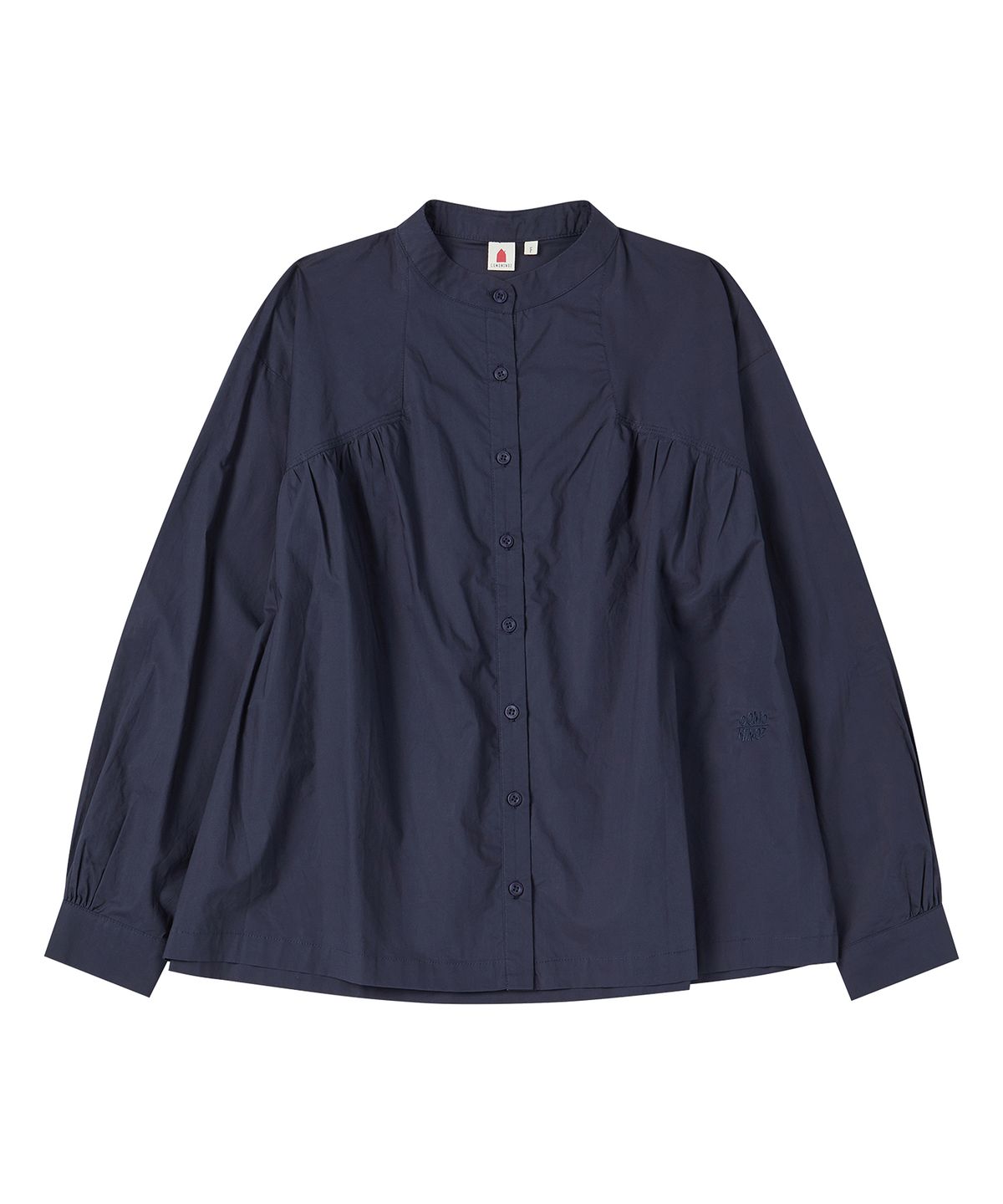 꼬모니노즈(COMONINOZ) W HENRRY COTTON SHIRT [INDIGO BLUE]