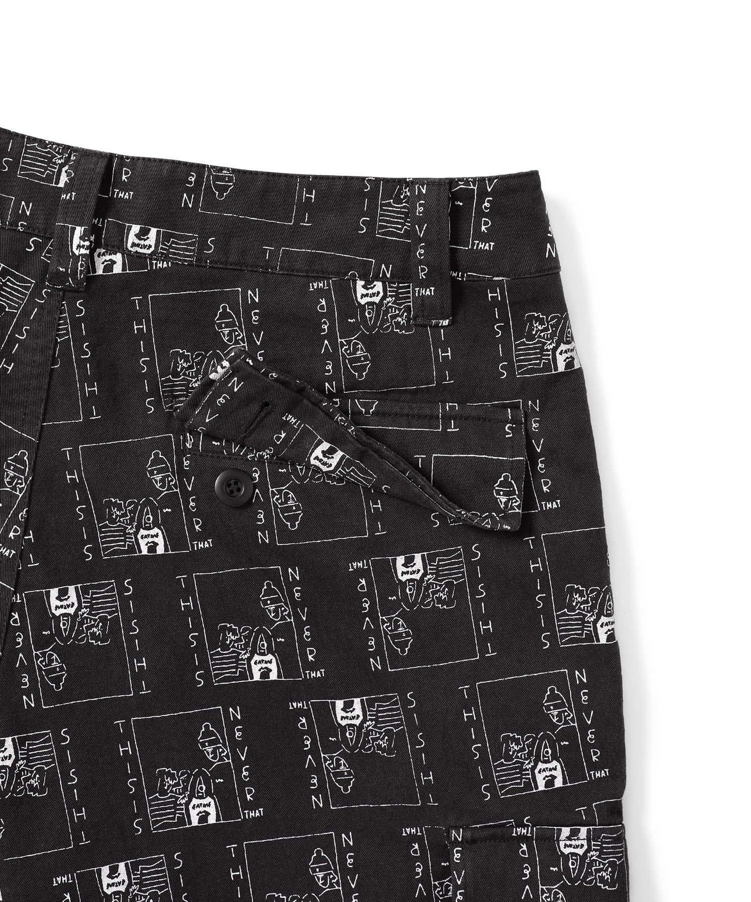 MUSINSA | thisisneverthat® TNT Yu Nagaba Cargo Short Off Black