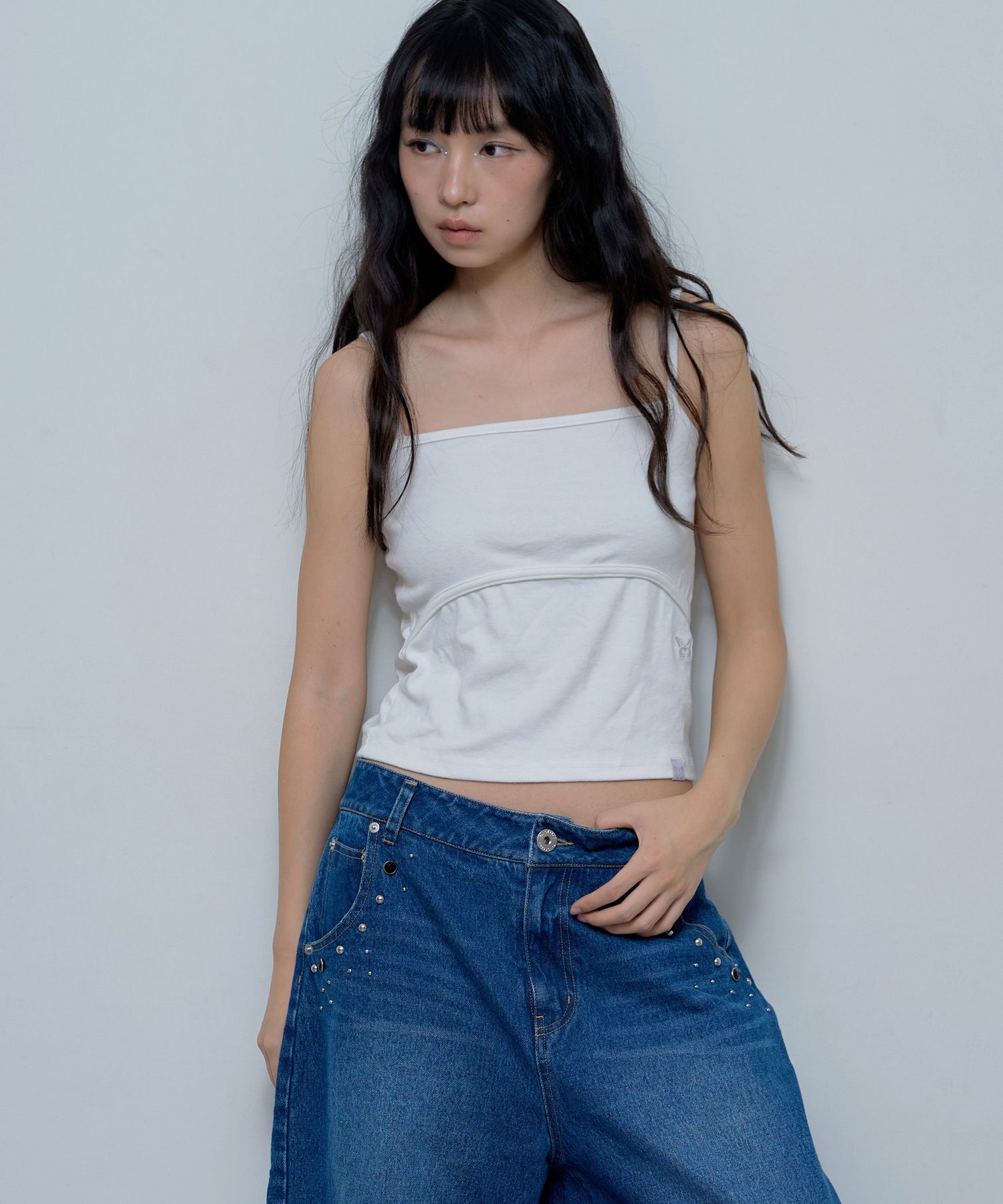 パンツ NASTY FANCY CLUB BOHEMIAN STUDDED DENIM PANTS 4BFT612 MUSINSA | FANCY CLUB Bohemian Studded Denim Pants (BLUE)_