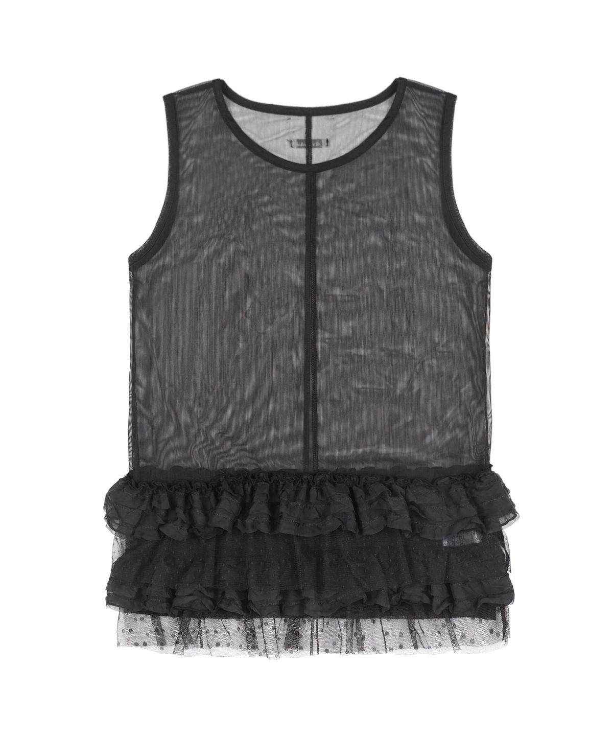 팬시클럽(FANCY CLUB) 도트 레이어드 원피스 (BLACK)_F24ZD880