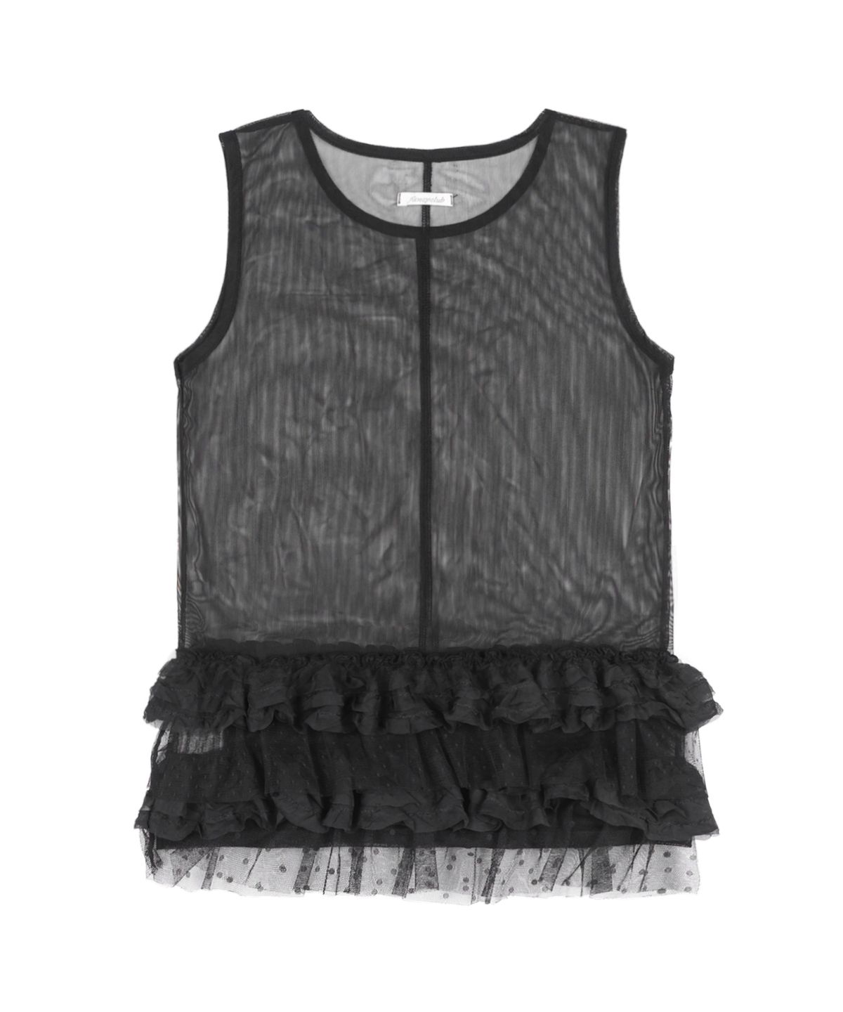 팬시클럽(FANCY CLUB) 도트 레이어드 원피스 (BLACK)_F24ZD880