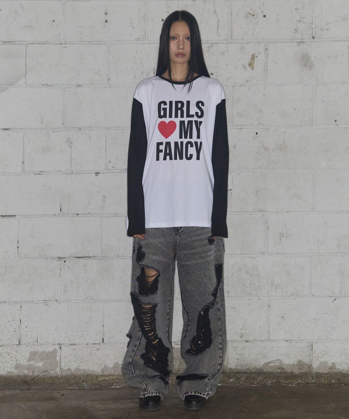 팬시클럽(FANCY CLUB) 걸스 마이 팬시 롱슬리브 (BLACK)_F24ZB068
