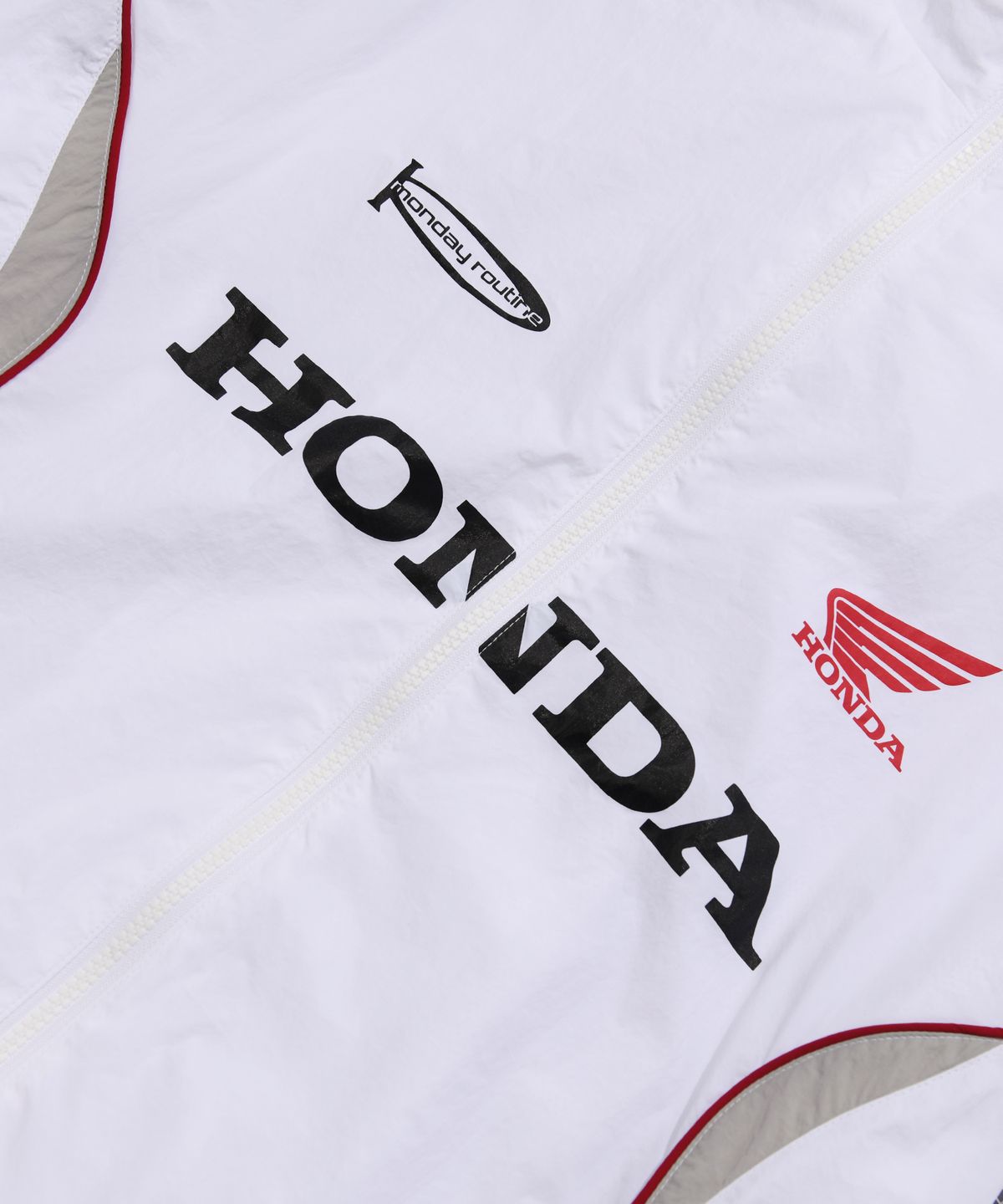 핍스 모터사이클(PHYPS MOTORCYCLE) Track Zip up Jacket White