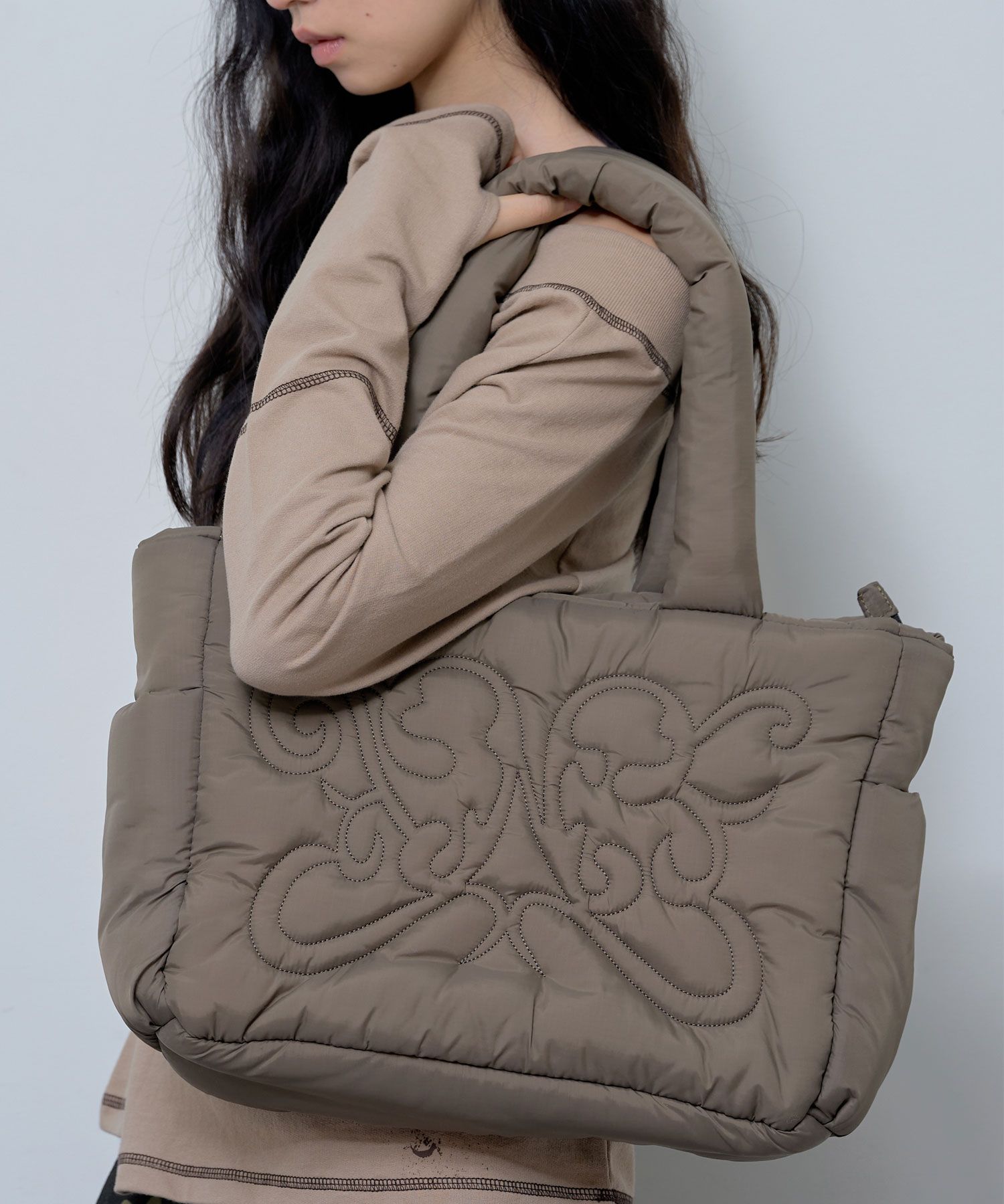 ★FANCY CLUB★CUDDLE PADDED SHOULDER BAG 3COLOR MUSINSA | FANCY CLUB Cuddle padded shoulder bag (BLACK)_F24ZE913
