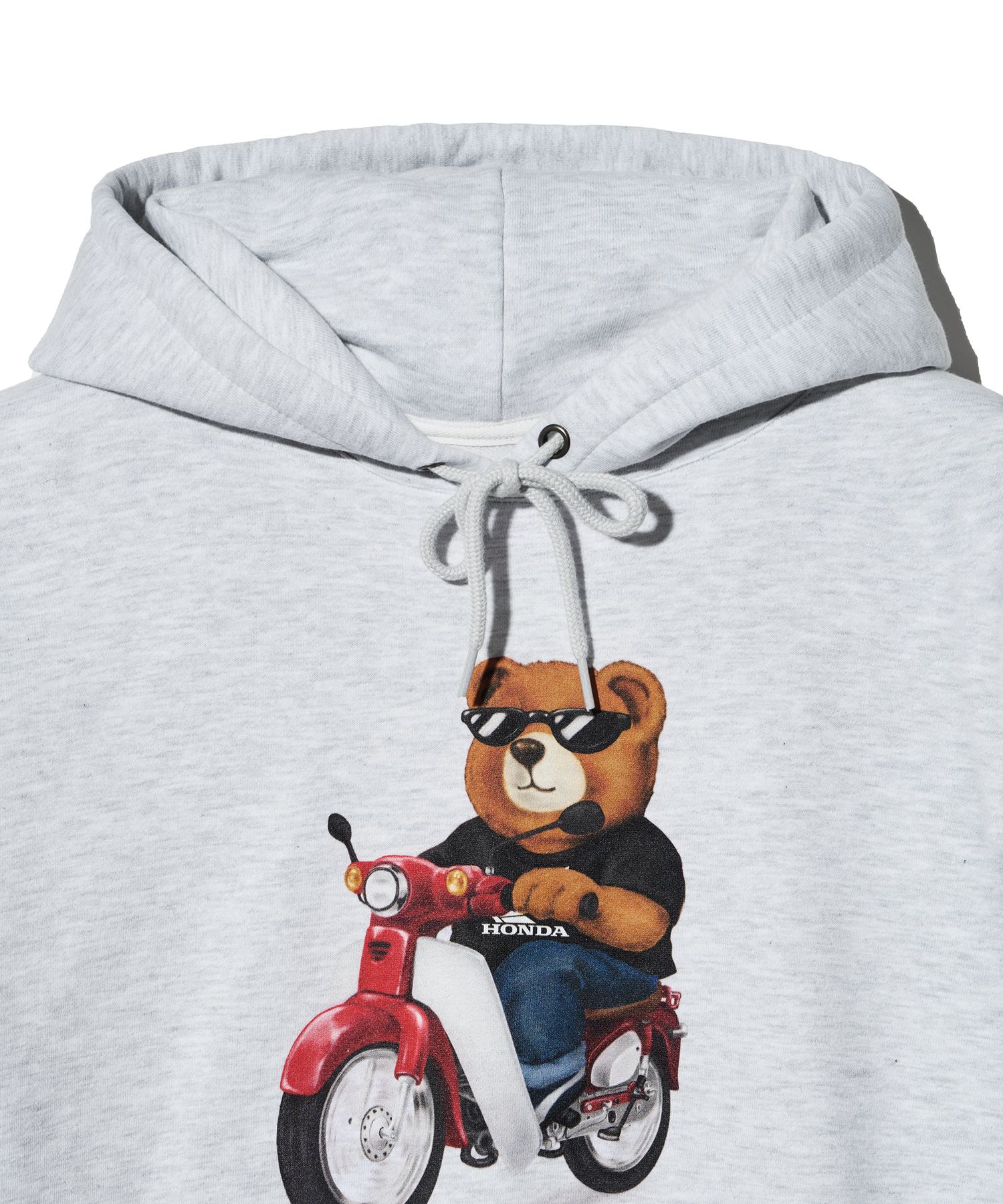 MUSINSA公式 Honda Motorcycle Honda Bear Hoodie Light Gray