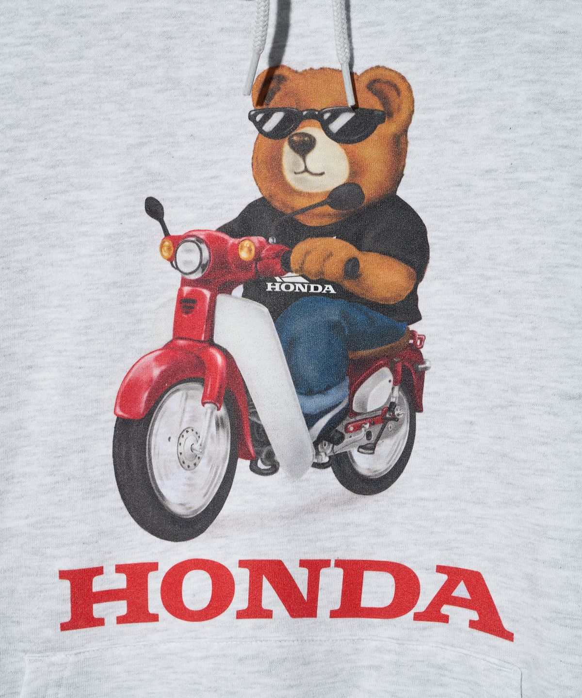 핍스 모터사이클(PHYPS MOTORCYCLE) Honda Bear Hoodie Light Gray