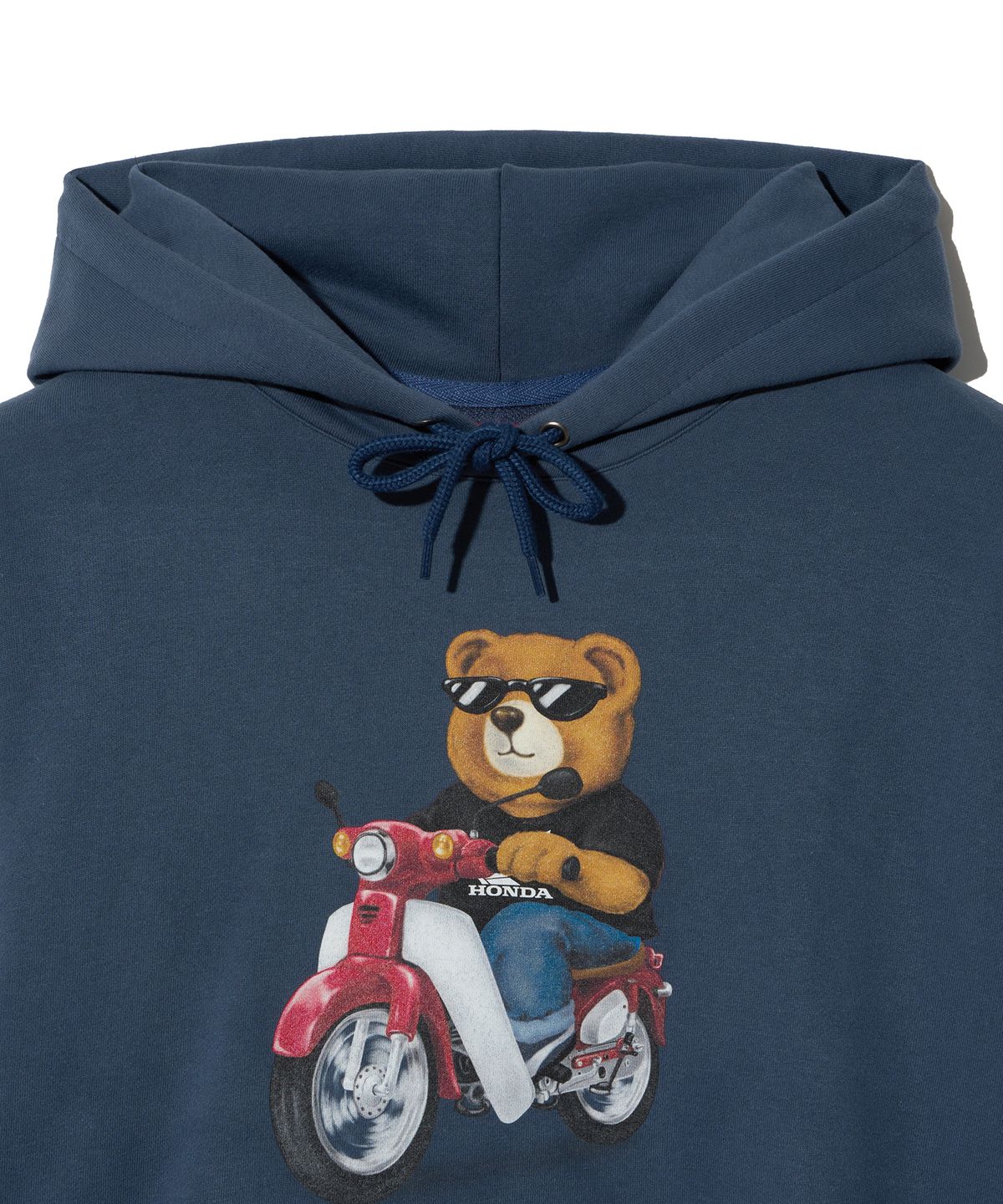 핍스 모터사이클(PHYPS MOTORCYCLE) Honda Bear Hoodie Vintage Navy