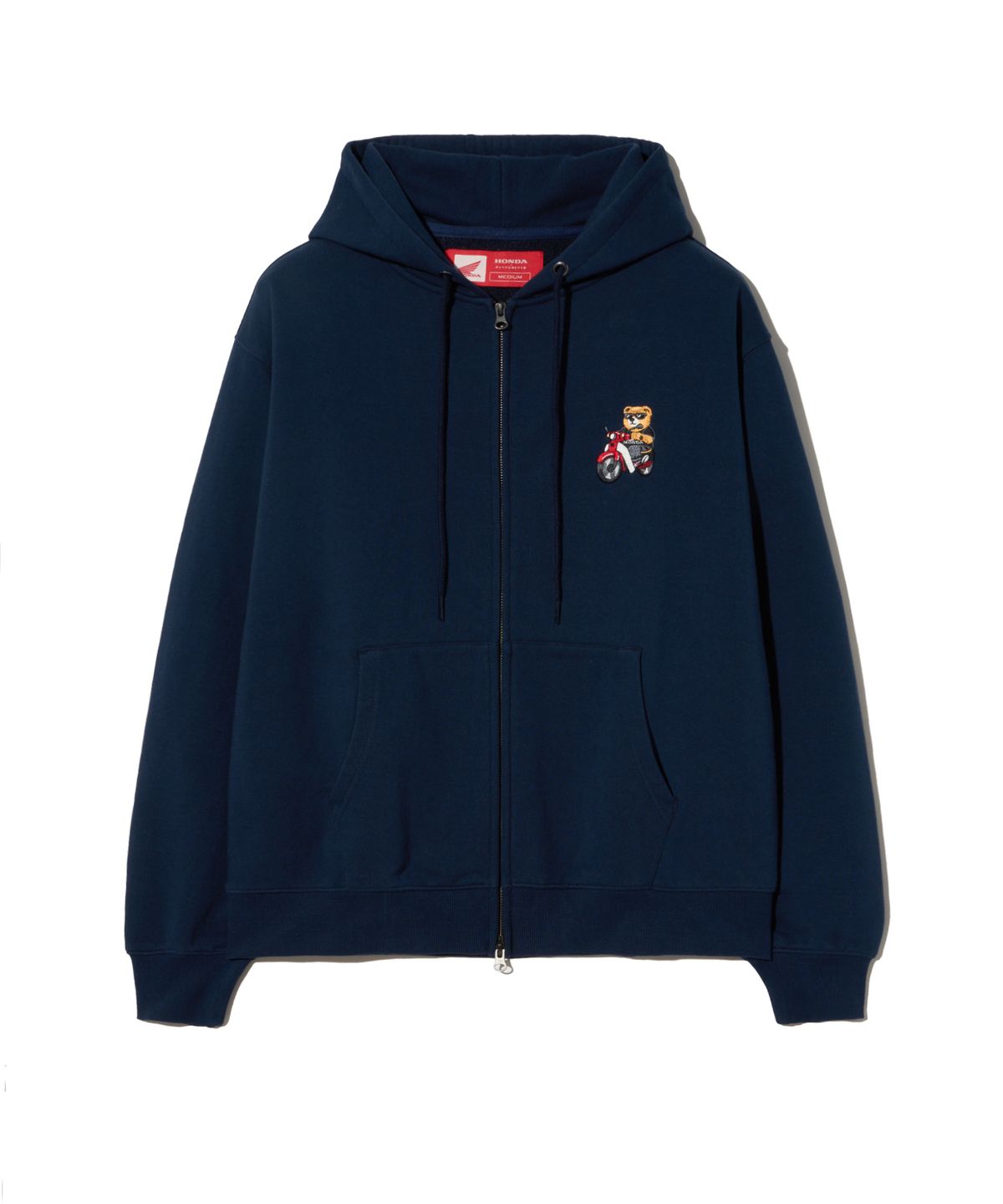 핍스 모터사이클(PHYPS MOTORCYCLE) Honda Bear Hoodie Zip-up Navy