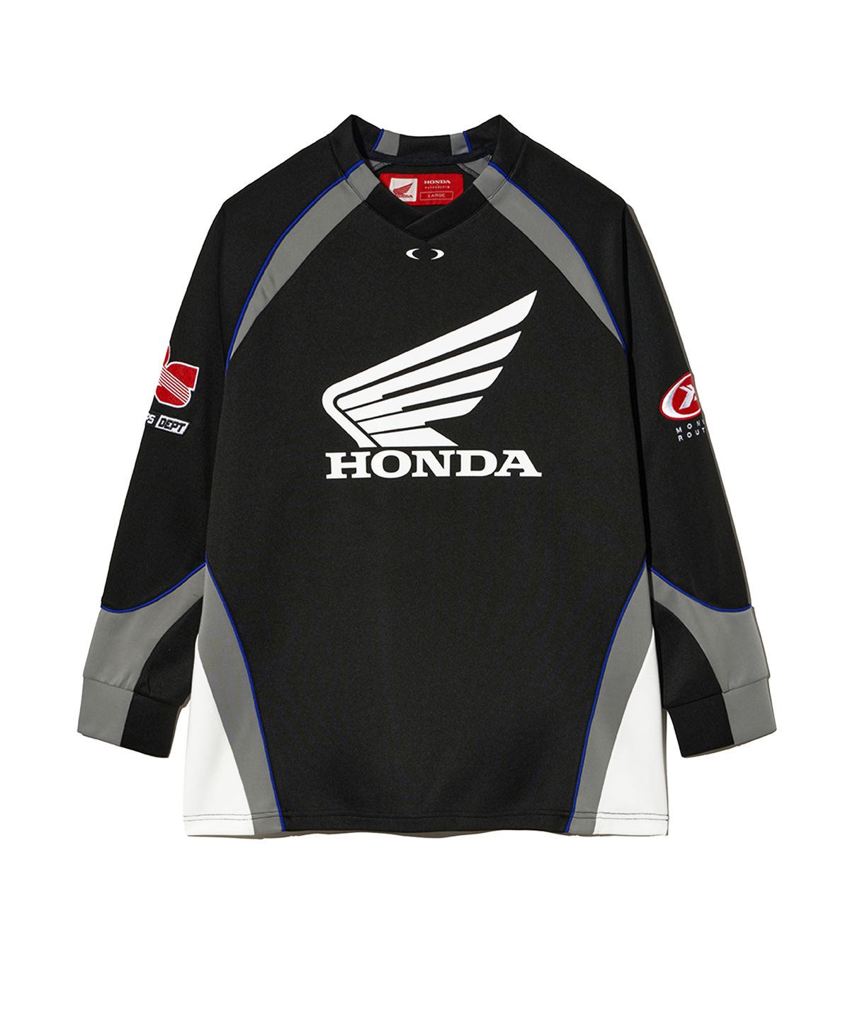 핍스 모터사이클(PHYPS MOTORCYCLE) Motorcycle Raglan Jersey Black