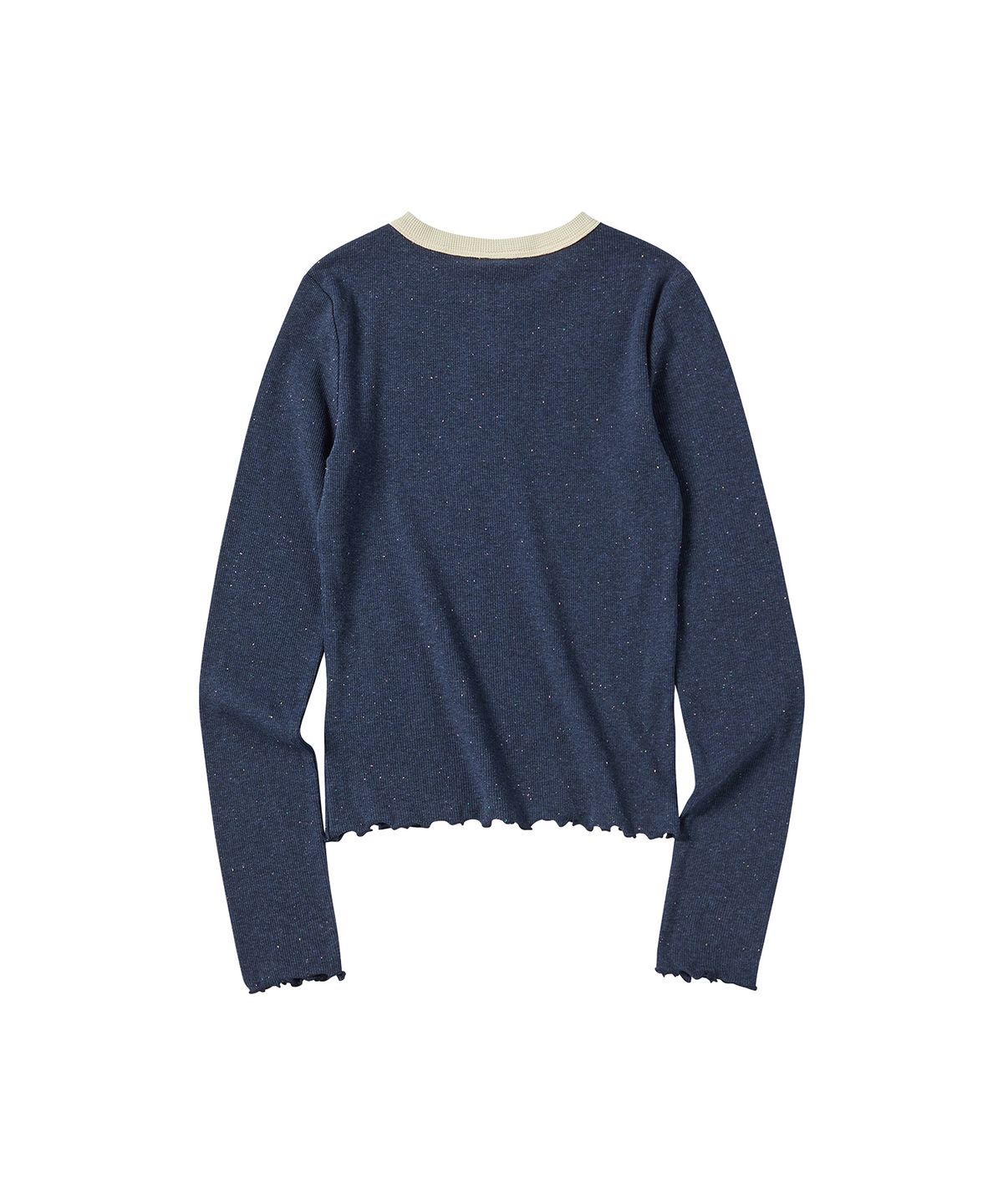 꼬모니노즈(COMONINOZ) W LAYERED T-SHIRT [NAVY]