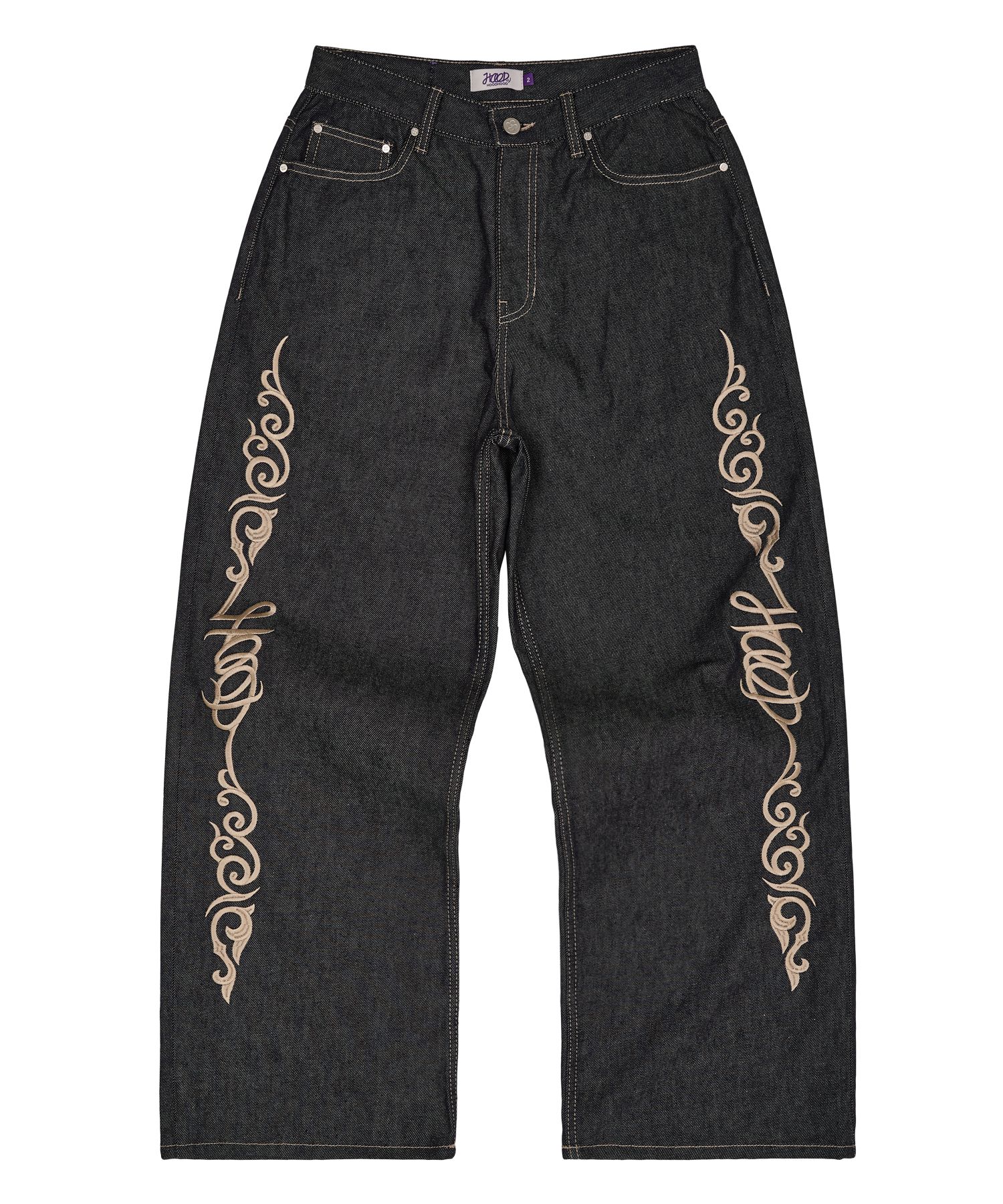 ●HOODHOOD● HD Western Denim Pants Indigo Blue HDBD03PT02-2 MUSINSA | HOODHOOD HD Western Denim Pants Indigo Blue