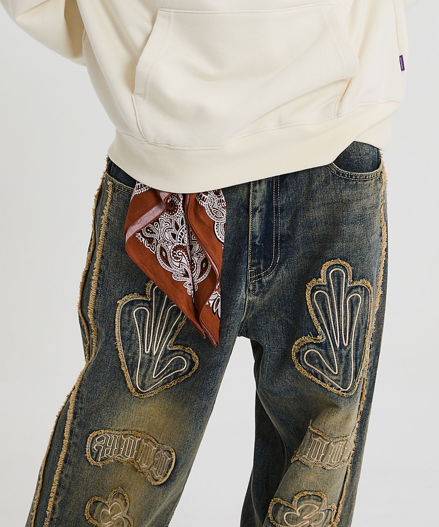 ★OAMC★ Moon Hood Over Jeans 22A28OAJ20538 22A28OAJ20538FW2 Black Hook Jeans | OAMC - Antonia