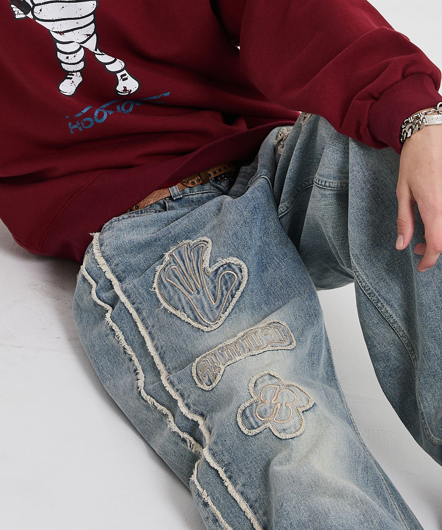 MUSINSA | HOODHOOD HD Multi Logo Applique Yellow Washed