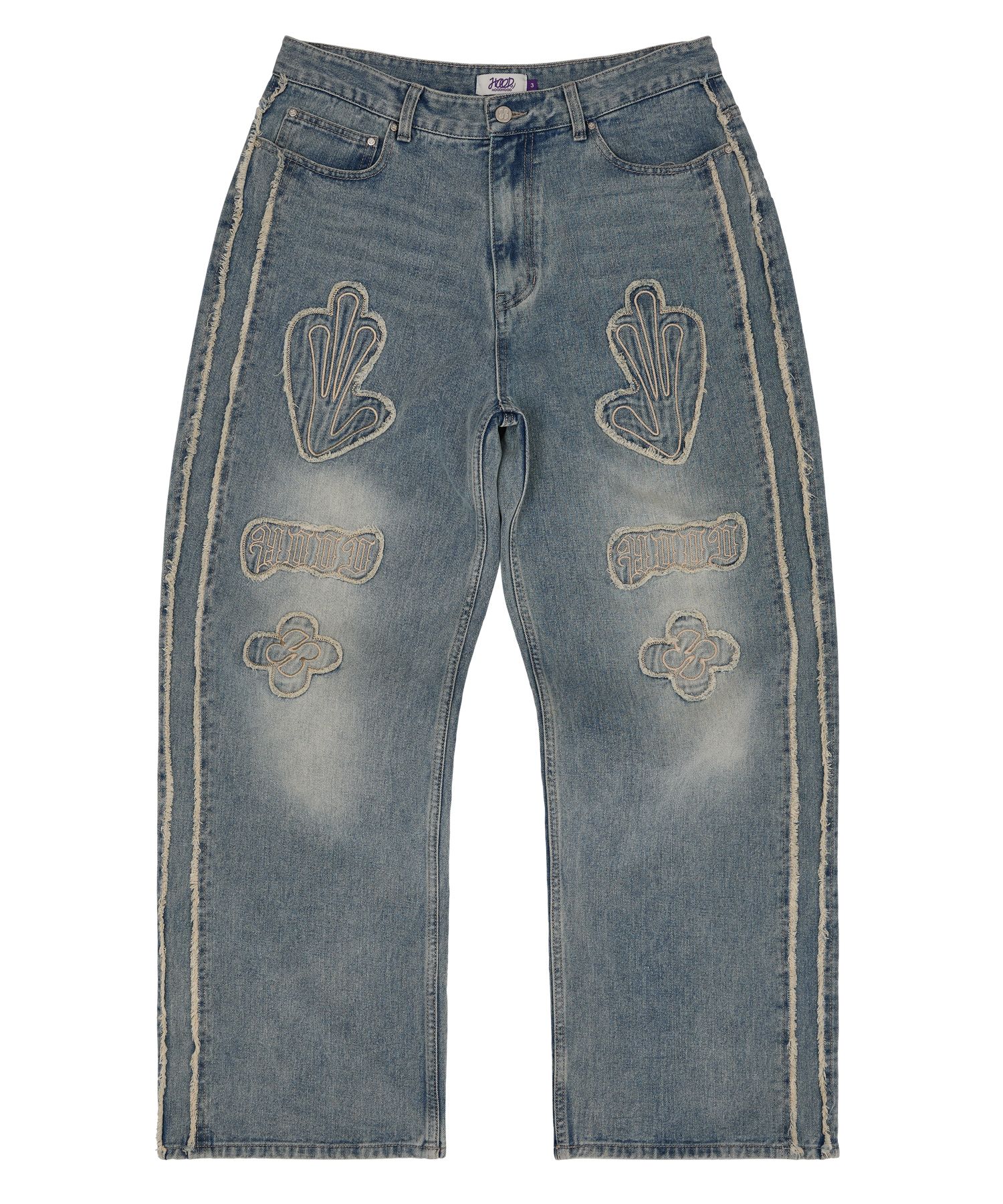 MUSINSA | HOODHOOD HD Multi Logo Applique Yellow Washed