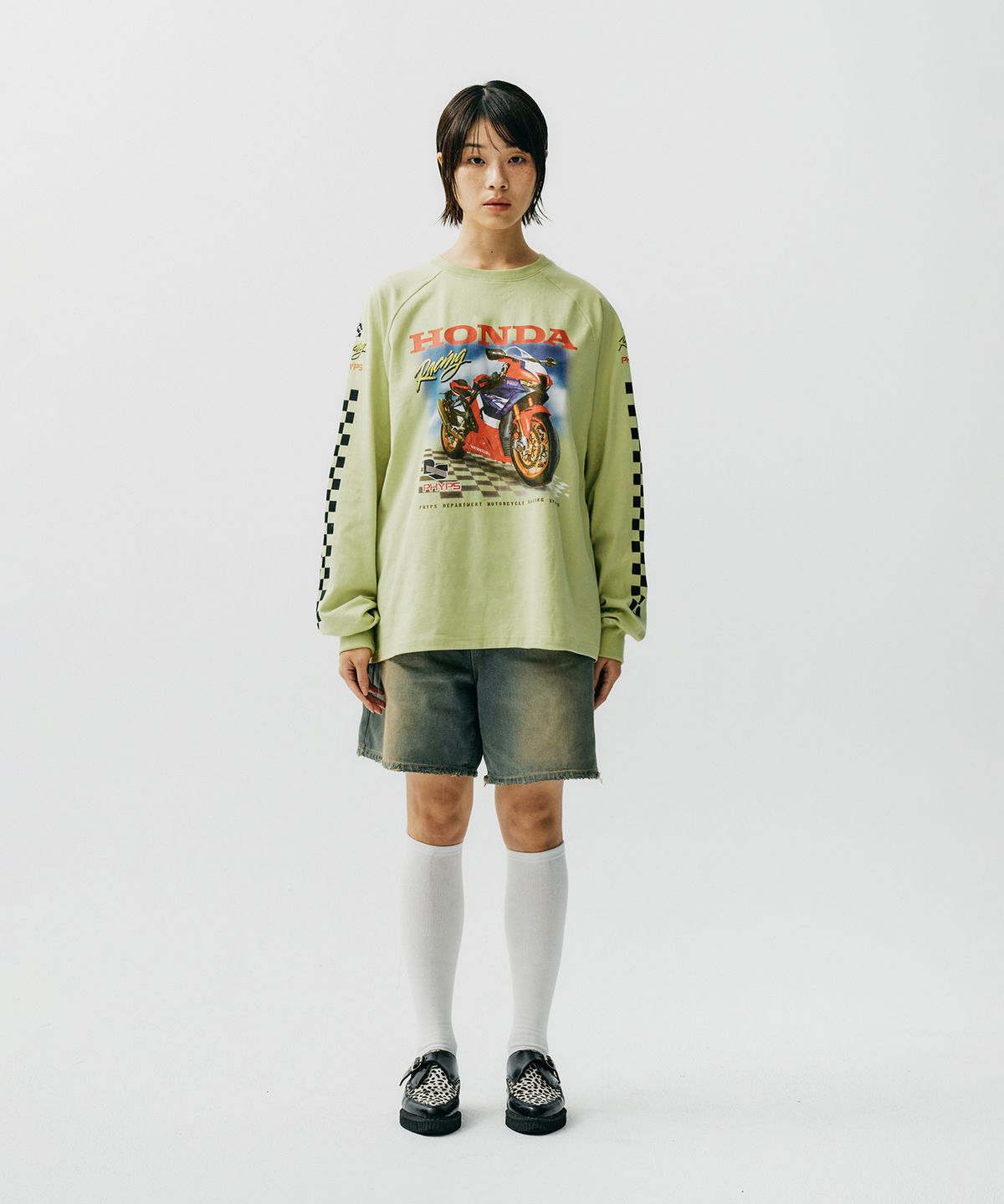 핍스 모터사이클(PHYPS MOTORCYCLE) Racing Fire Blade Long Sleeve Lemon Yellow