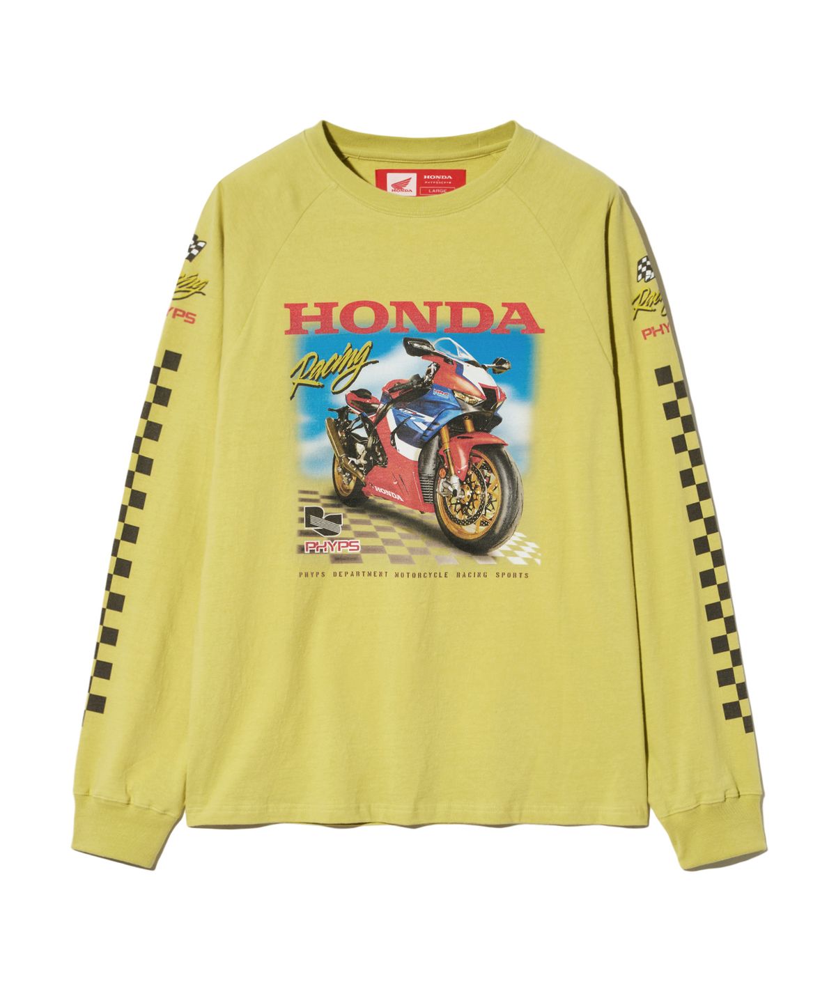 핍스 모터사이클(PHYPS MOTORCYCLE) Racing Fire Blade Long Sleeve Lemon Yellow