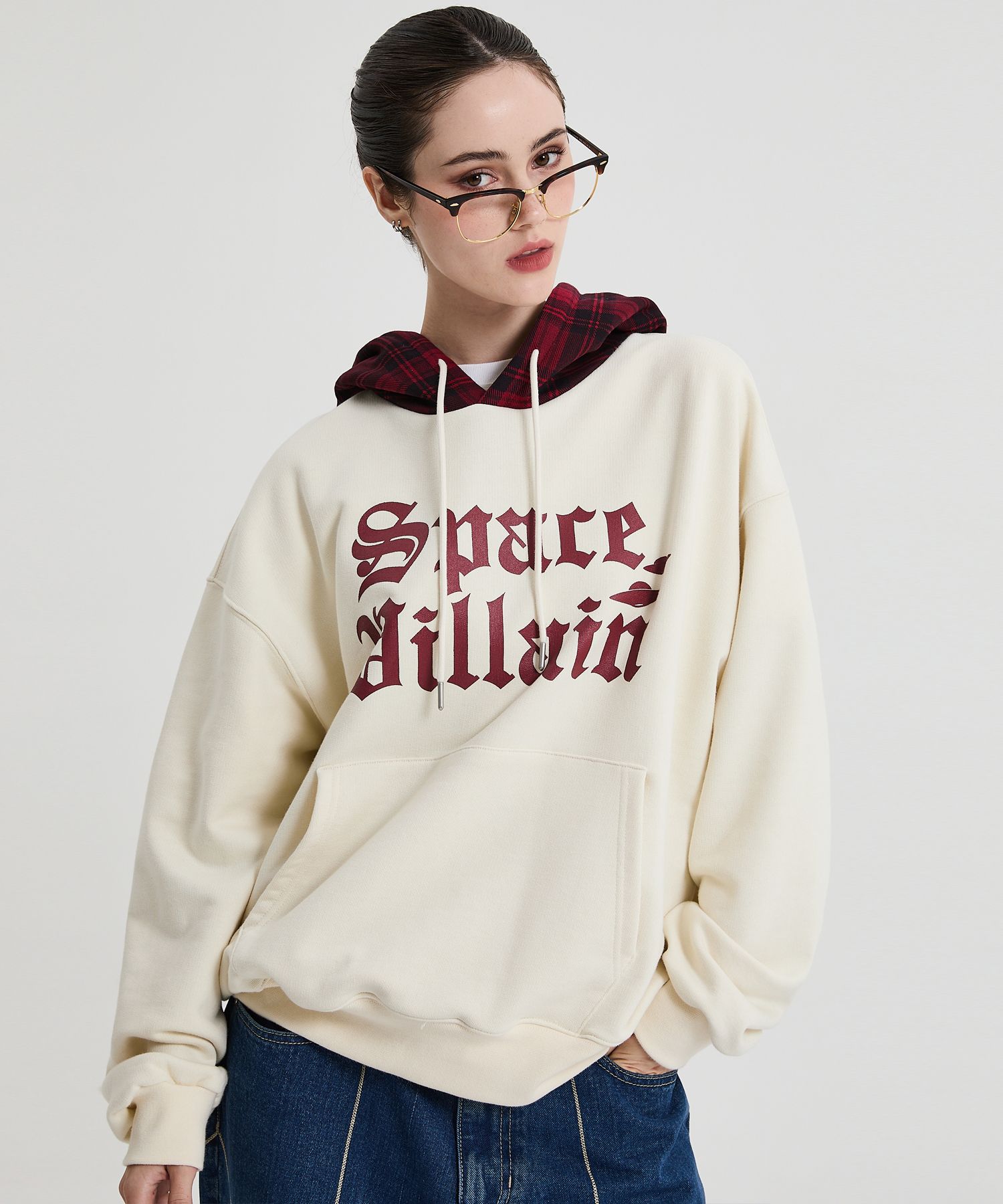 ★HOODHOOD★ Space Villain Check Hood Black MUSINSA | HOODHOOD Space Villain Check Hood Black