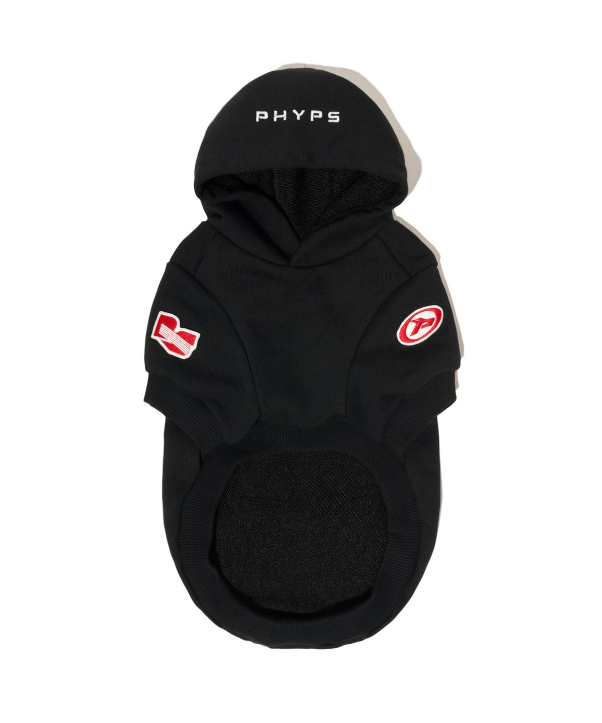 핍스 모터사이클(PHYPS MOTORCYCLE) Original Wing logo doggy Hoodie Black